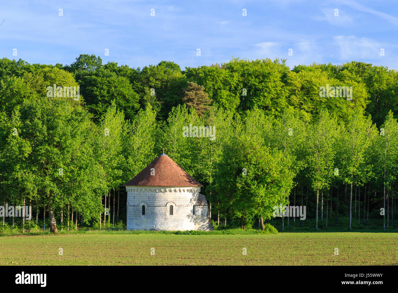 Francia, Indre et Loire, Sennevieres, cappella circolare Saint Jean du Liget Foto Stock