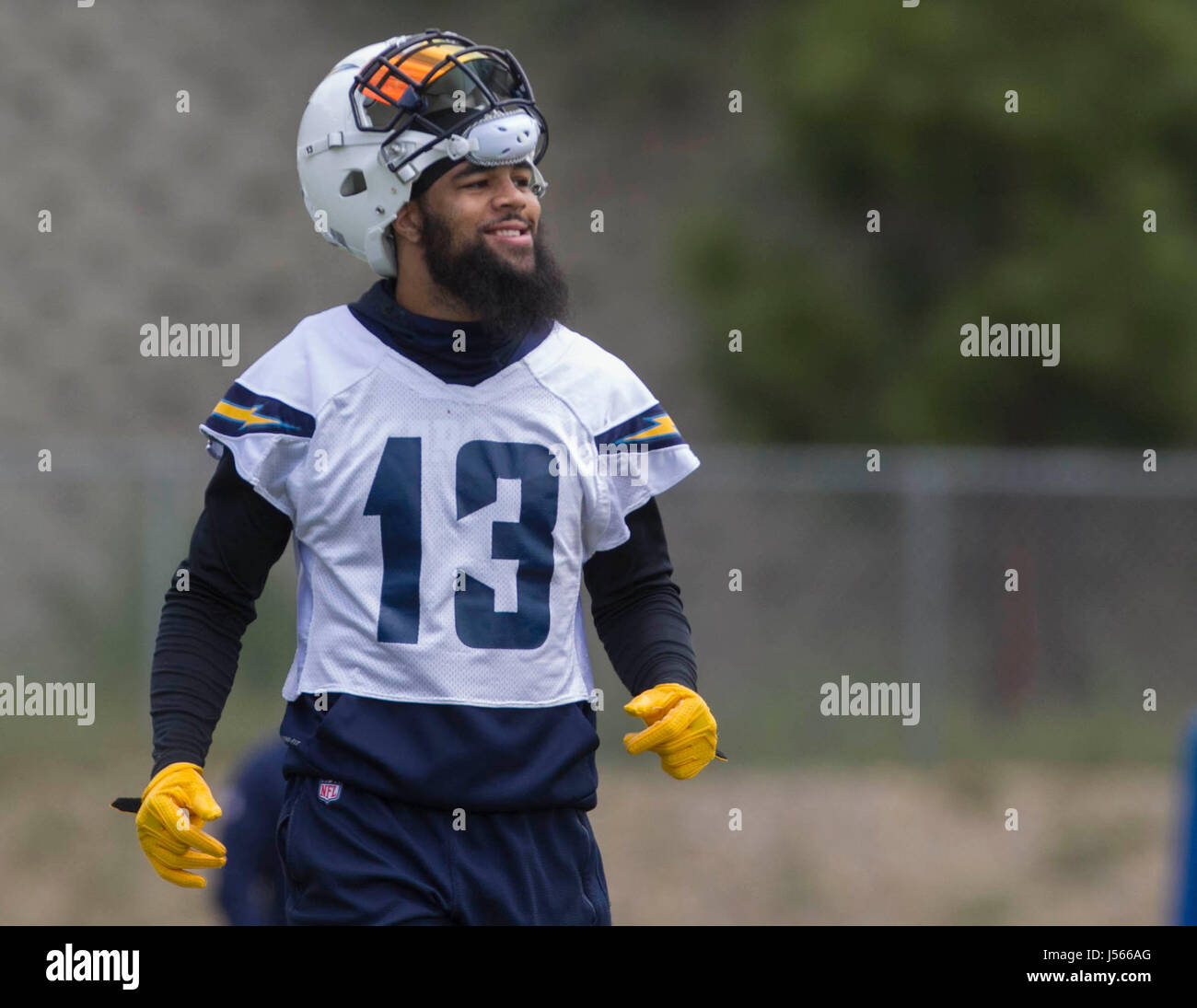 San Diego, Stati Uniti d'America. 16 Maggio, 2017. Il Los Angeles Chargers sono state nuovamente a San Diego martedì per una sessione di prove libere a loro Murphy Canyon complesso. Credito: Giovanni Gibbins/San Diego Union-Tribune/ZUMA filo/Alamy Live News Foto Stock