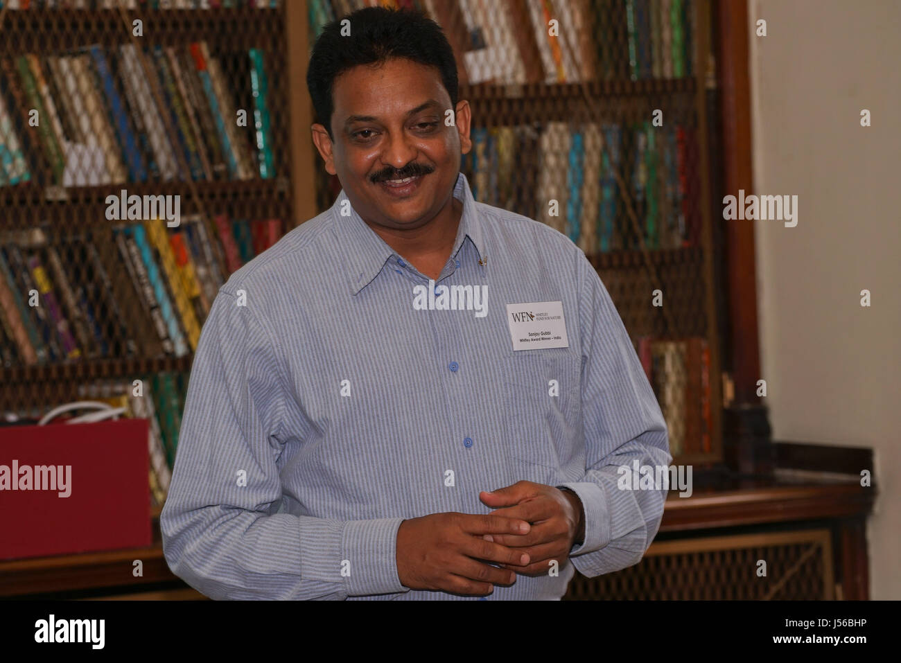 Londra, Inghilterra, Regno Unito. Il 17 maggio 2017. Sanjay Gubbi dall India vincitore del 2017 Whitley Awards tiene una conferenza stampa presso la Royal Geographical Society. tramite carta di credito: Vedere Li/Alamy Live News Foto Stock