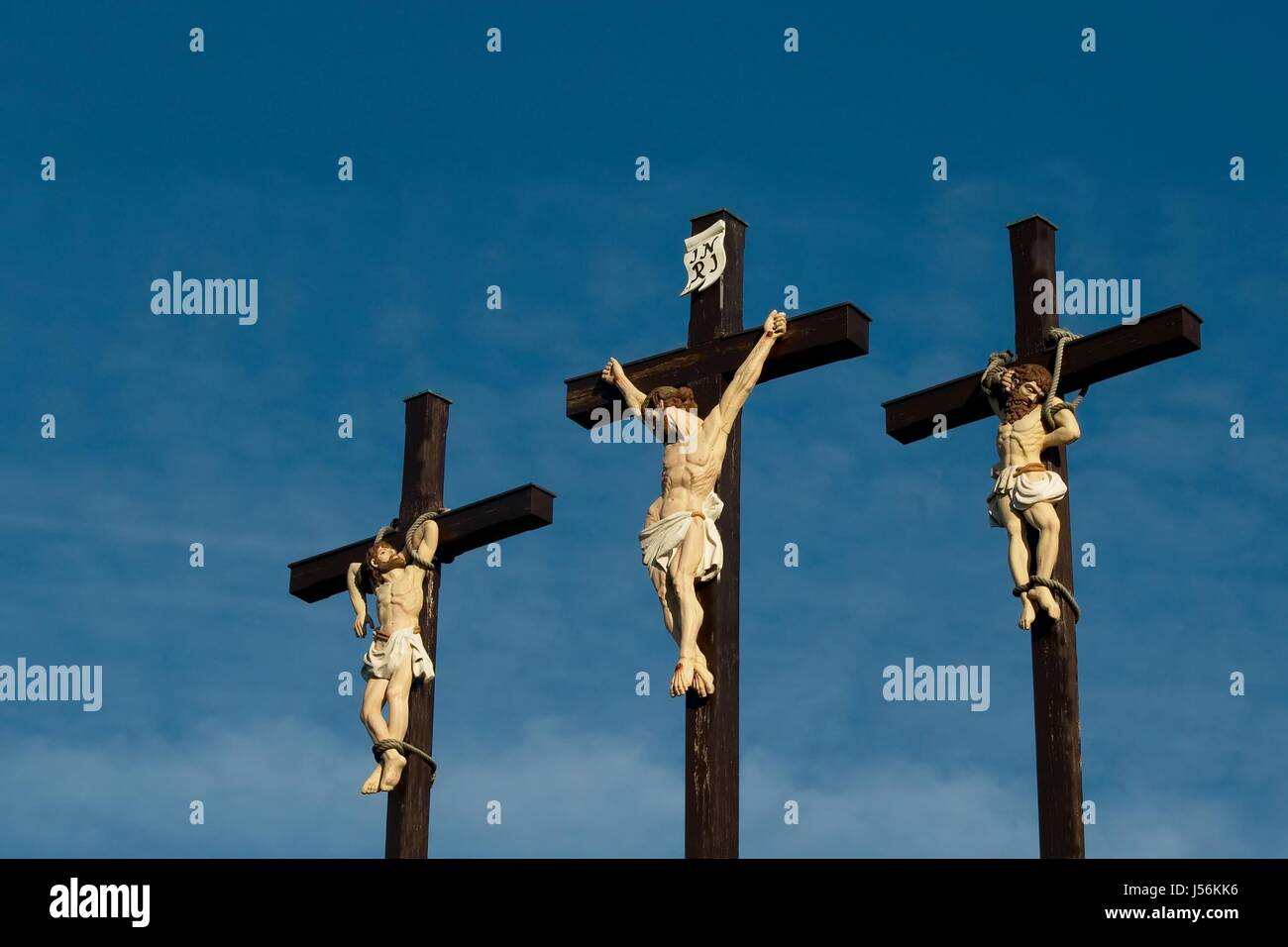 La Baviera al passo Tre Croci del calvario pittogramma pittogramma simbolo del commercio Foto Stock