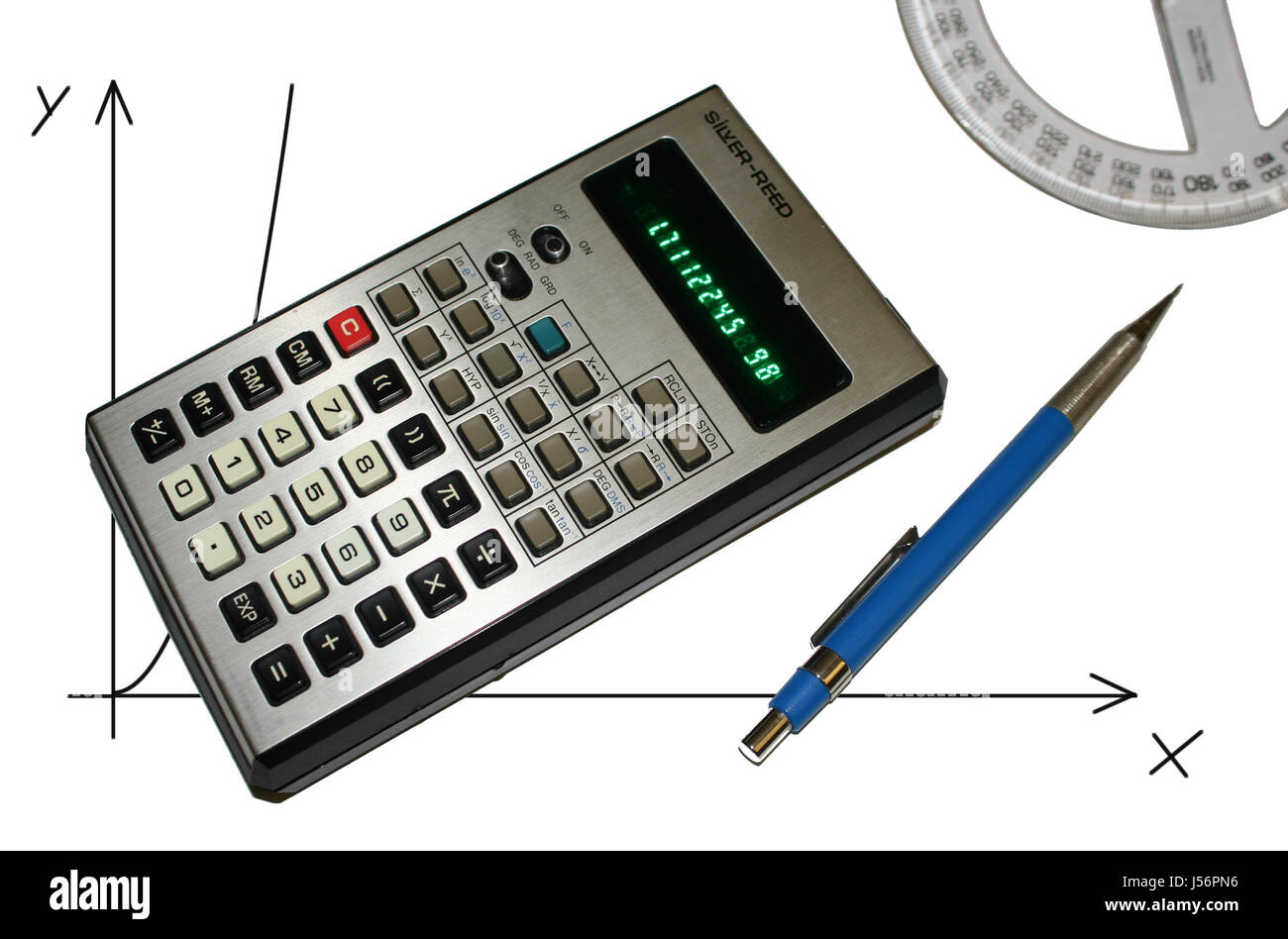 LED calculator Foto Stock