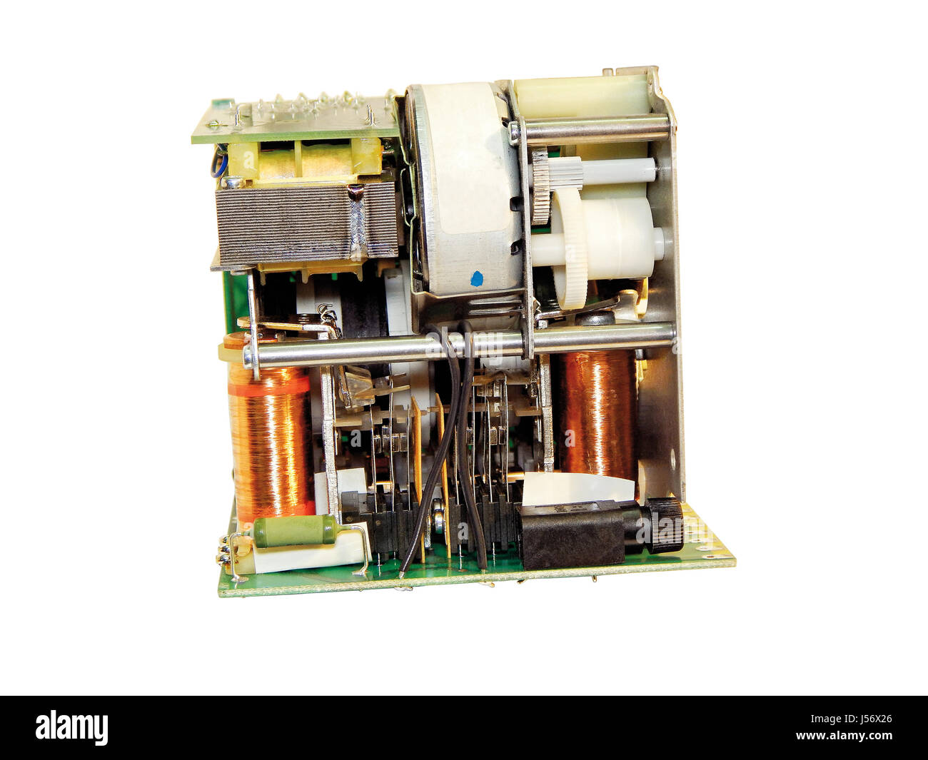 Controller per bruciatore a gas controllo. Isolato su sfondo bianco. Foto Stock