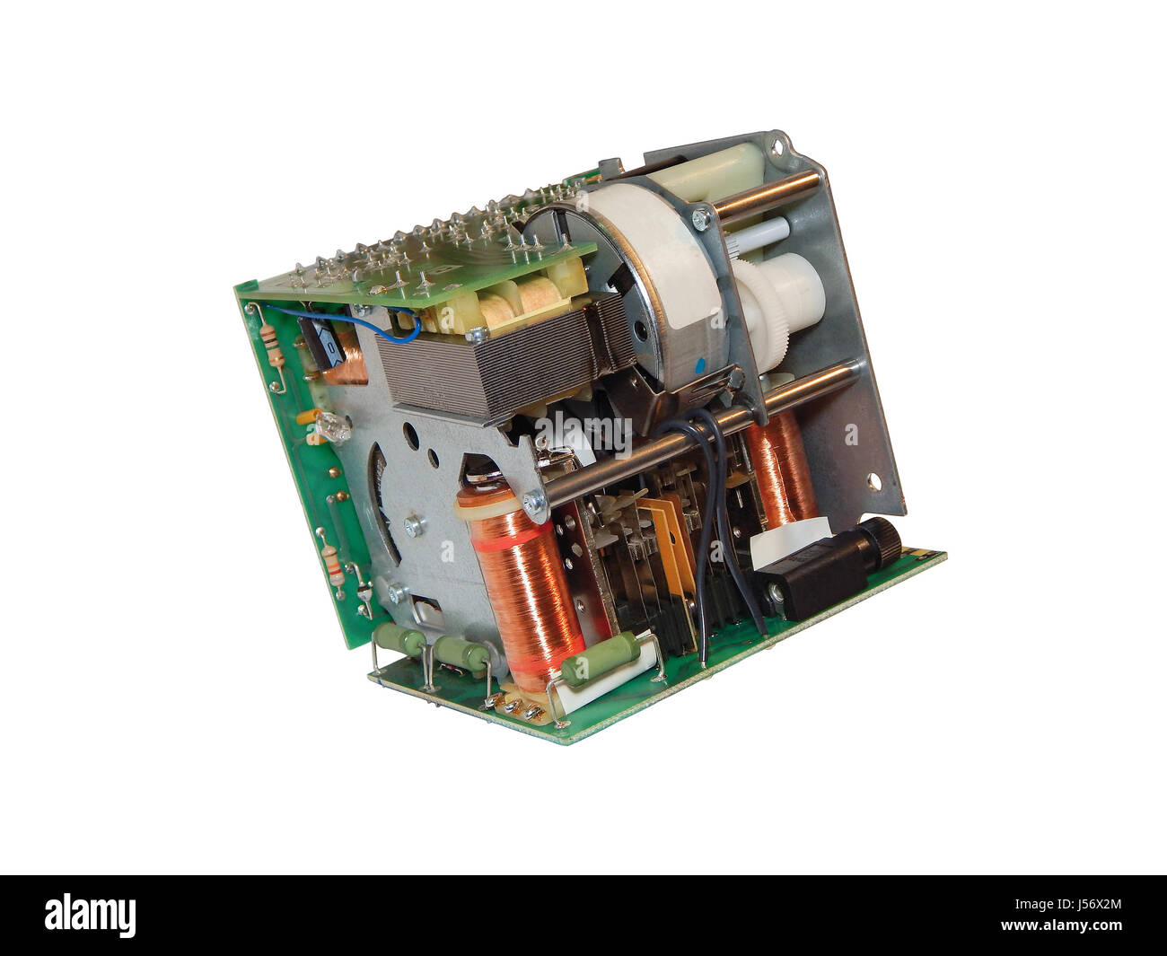 Controller per bruciatore a gas controllo. Isolato su sfondo bianco. Foto Stock