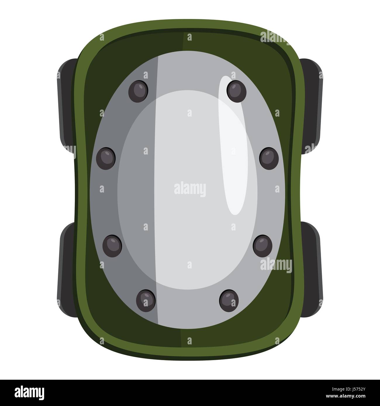 Imbottitura ginocchio, icona di stile cartoon Illustrazione Vettoriale