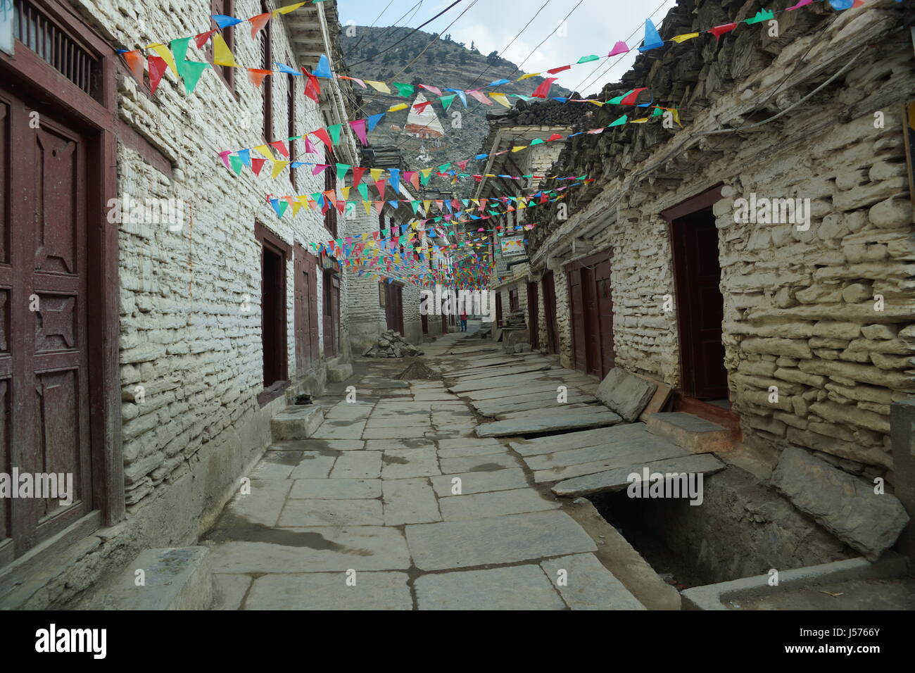 Il villaggio di Marpha in Mustang inferiore, Nepal Foto Stock