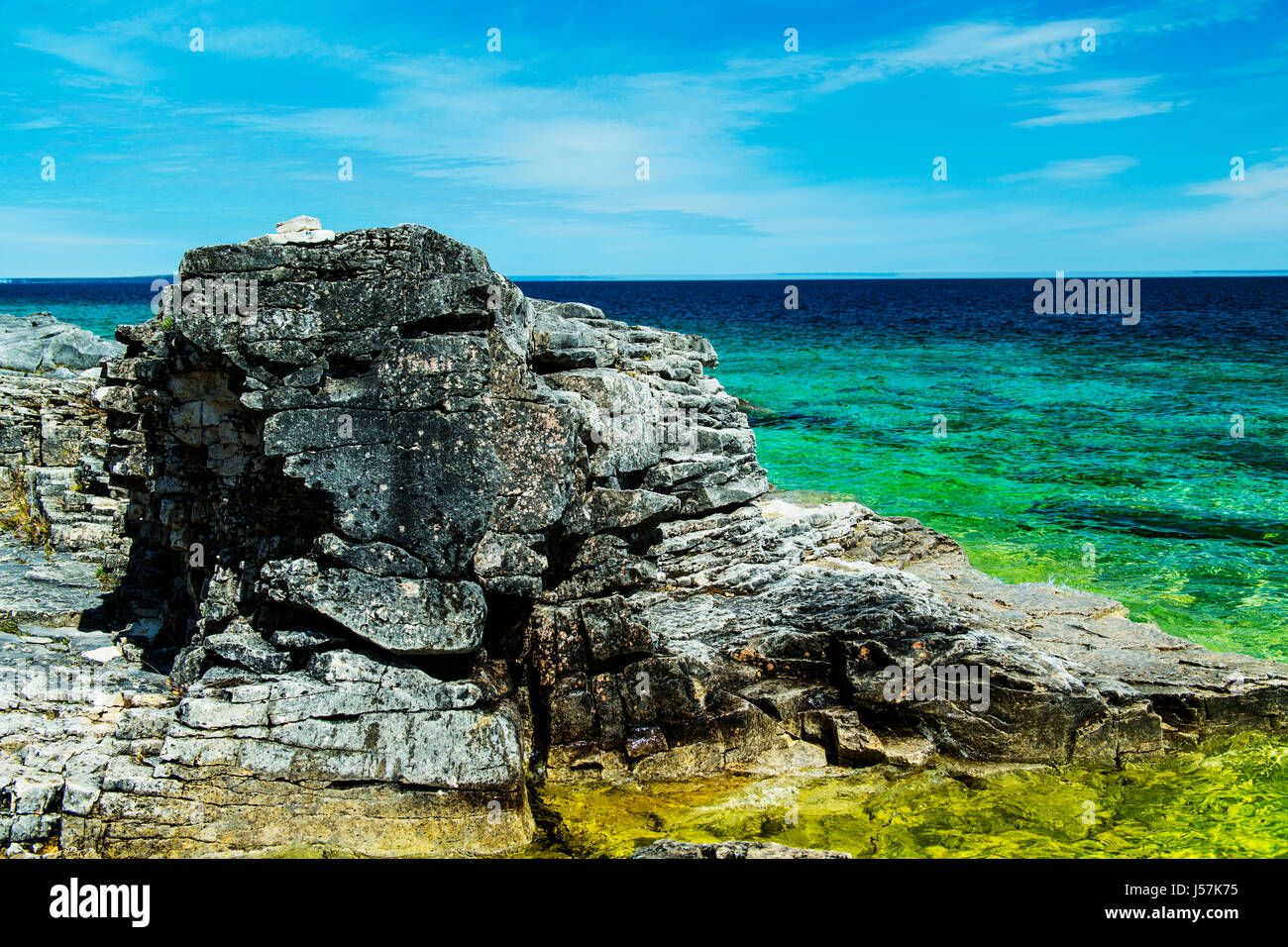 Bruce penisola parco nazionale. Tobermory Ontario Canada Foto Stock