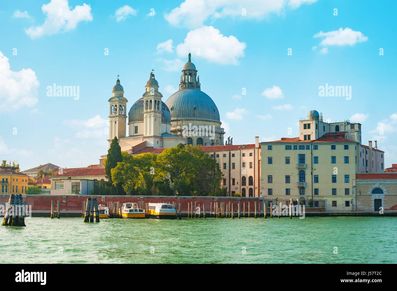 Santa Maria della Salute Basilica, Venezia Italia Foto Stock