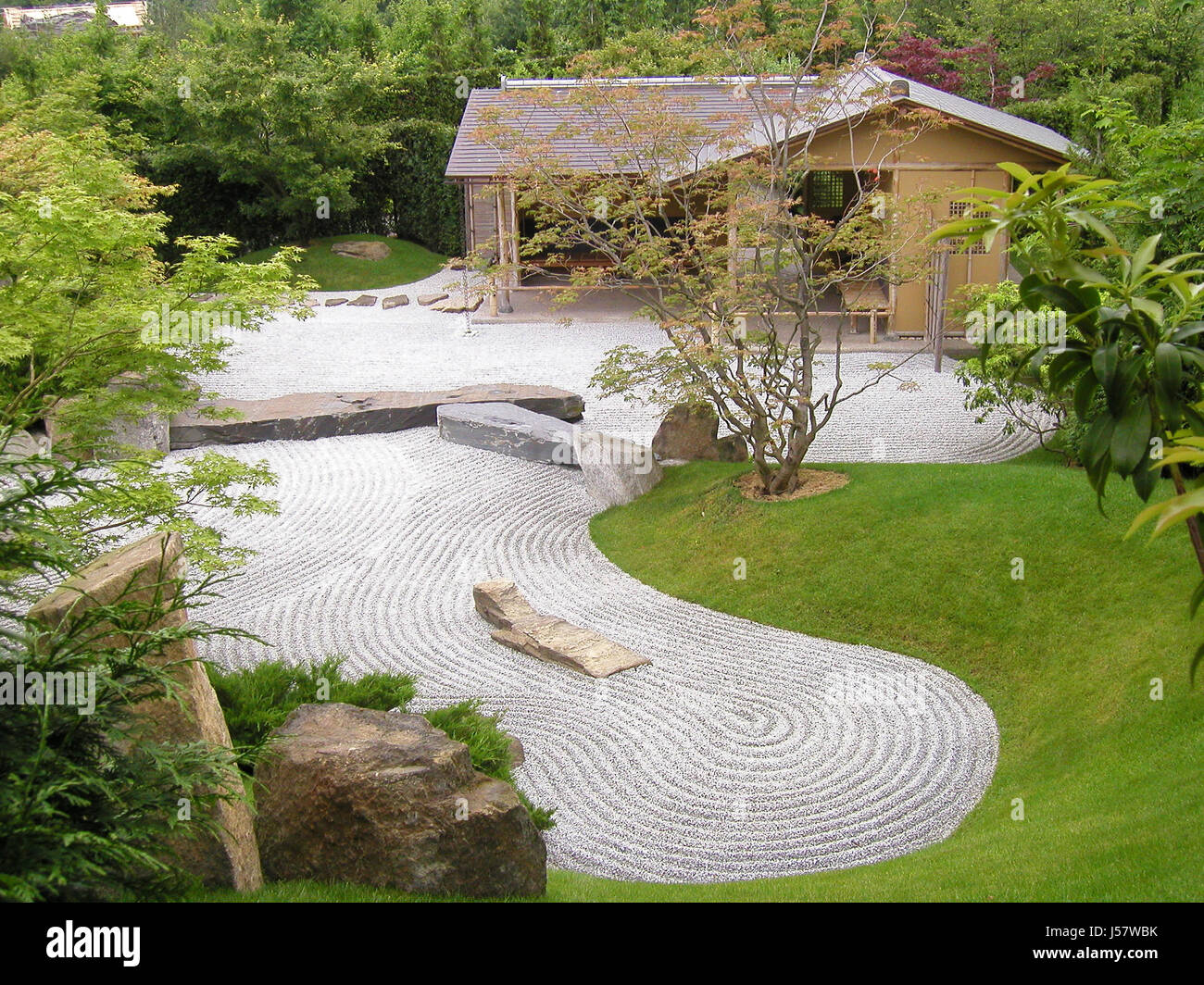 Giardino zen,giardino giapponese berlin Foto Stock