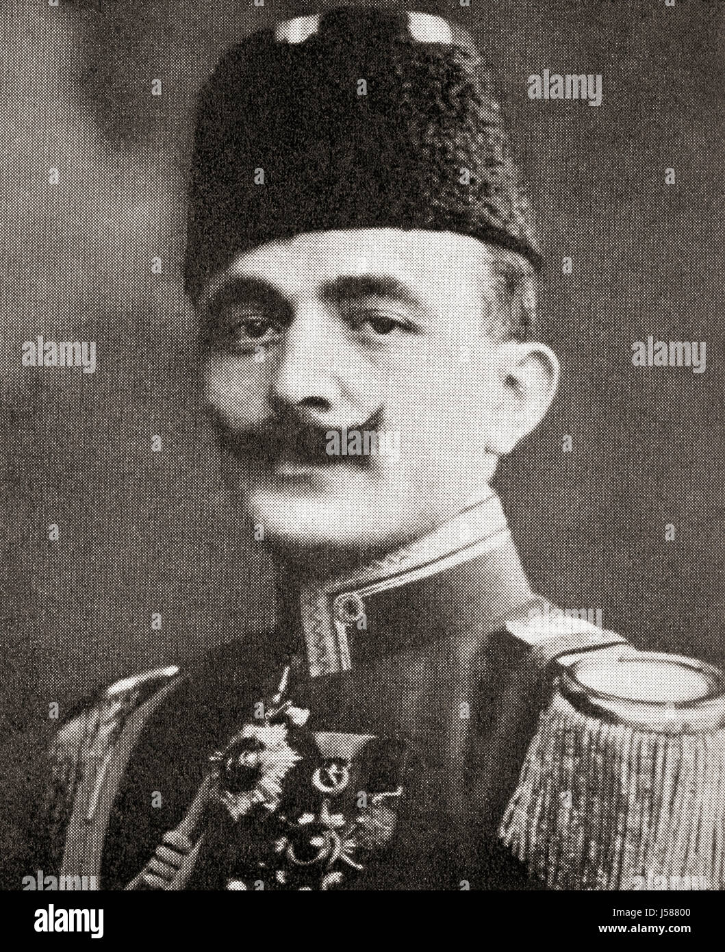 Ismail Enver Pascià, 1881 - 1922. Ottoman ufficiale militare e un leader del 1908 giovani Turk rivoluzione. Da Hutchinson nella storia delle nazioni, pubblicato 1915. Foto Stock