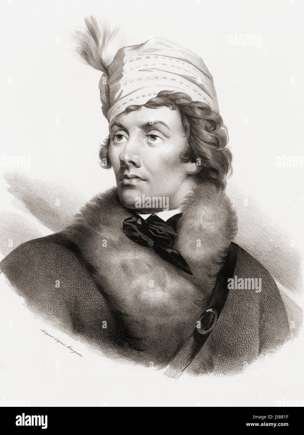 Tadeusz Kościuszko, 1746 - 1817. Polish-Lithuanian ingegnere militare. Un eroe nazionale della Polonia. Foto Stock