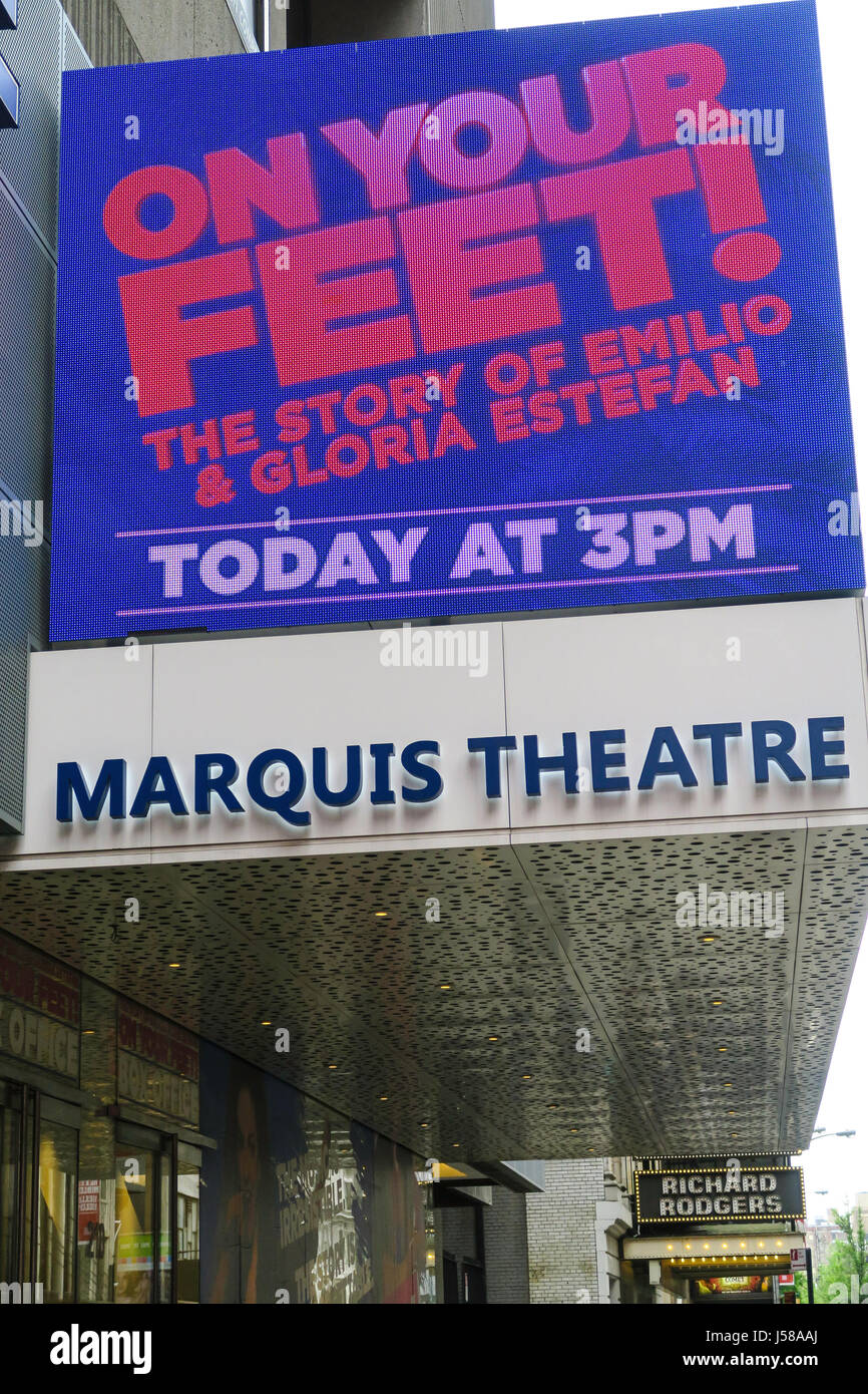 Marquis Theatre in Times Square a New York City, Stati Uniti d'America Foto Stock