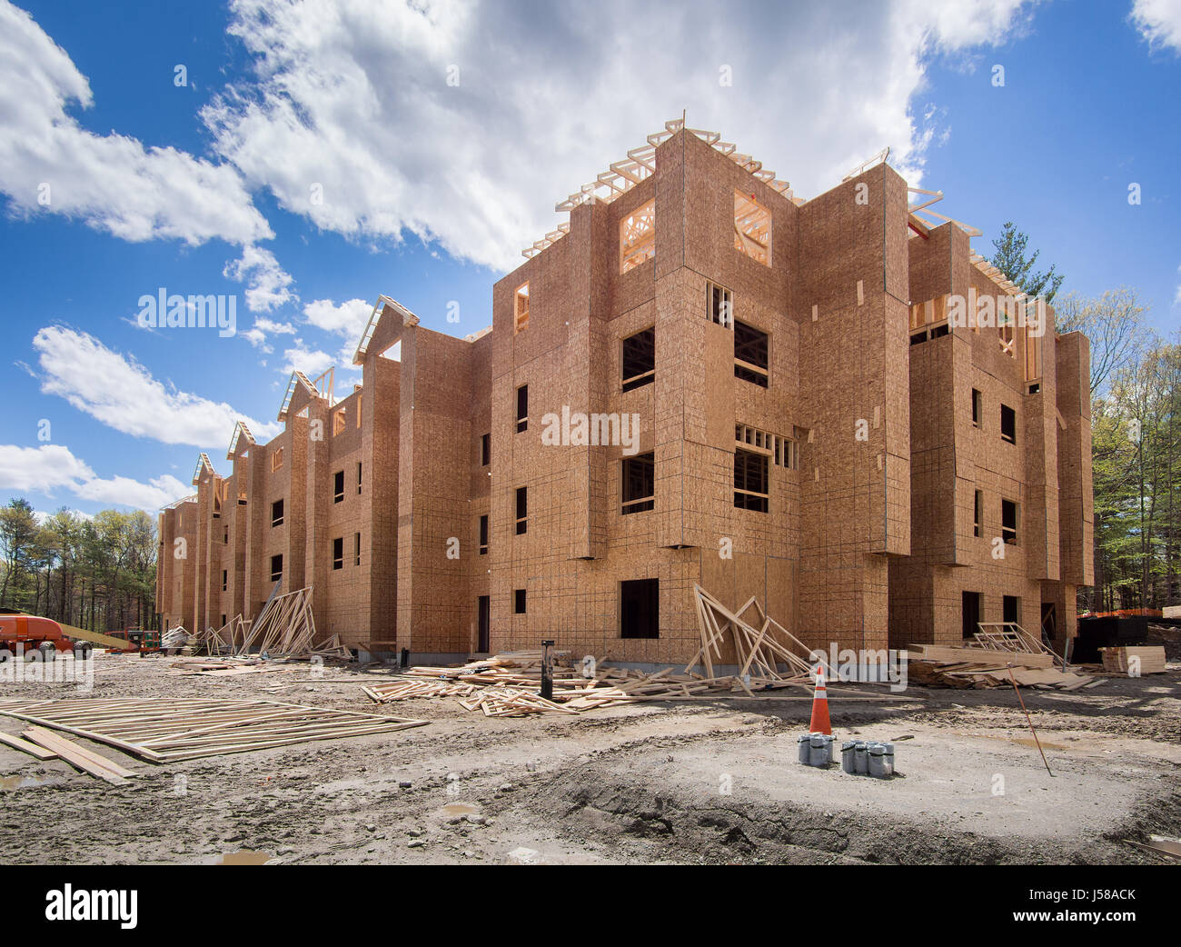 Nuovi appartamenti in costruzione Foto Stock