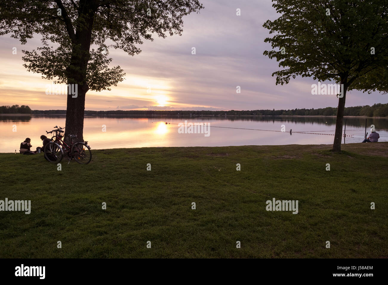 Wandlitzsee, Barnim, Brandeburgo, Germania Foto Stock