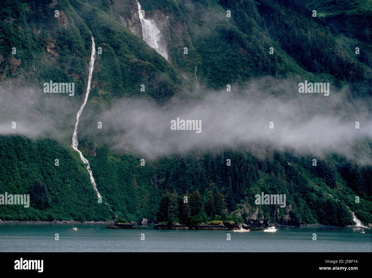 Nebbia silenzio radio tranquillità silenzio america armonia cascate scenic Foto Stock