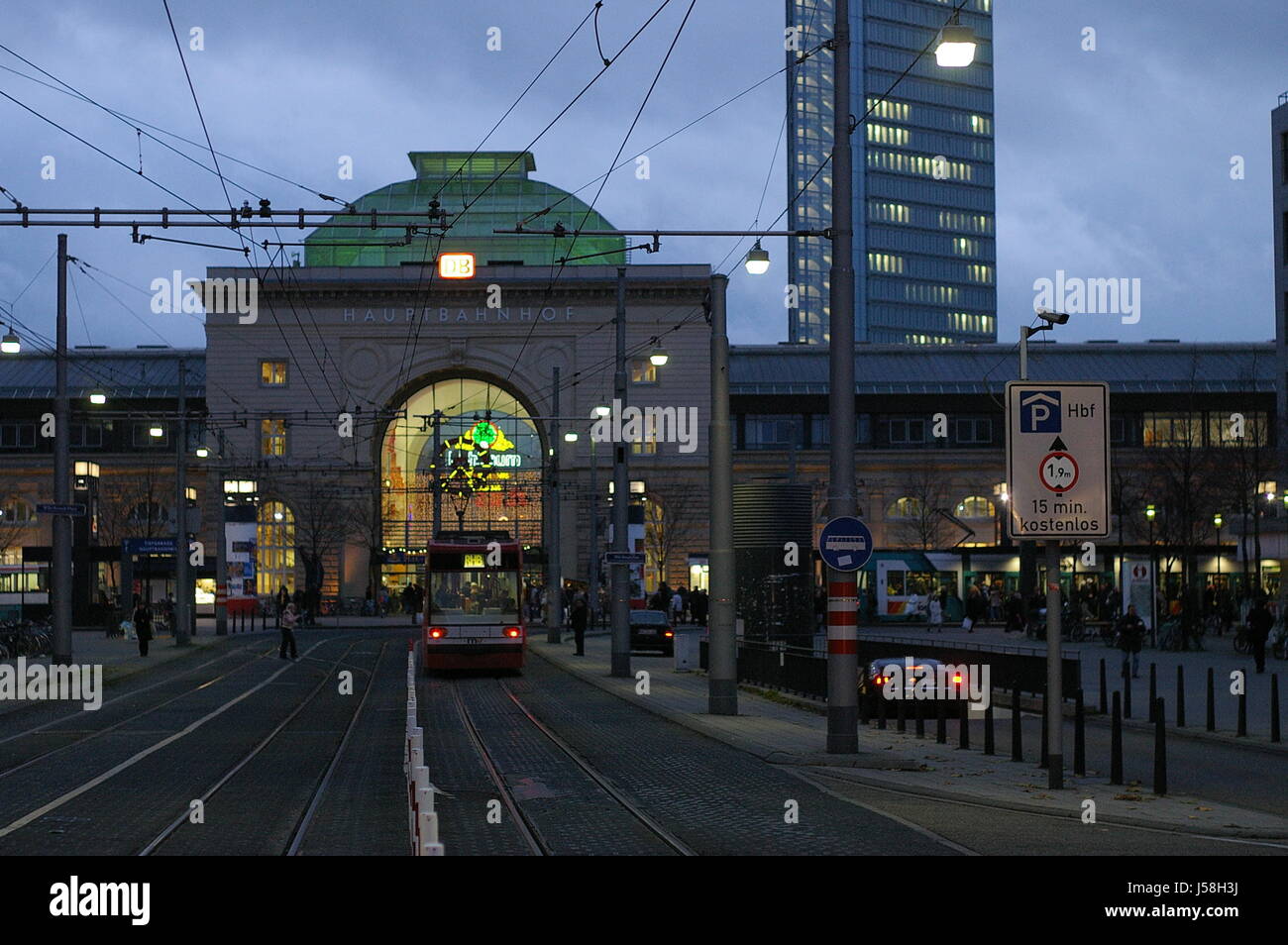 Mannheim stazione ferroviaria Foto Stock