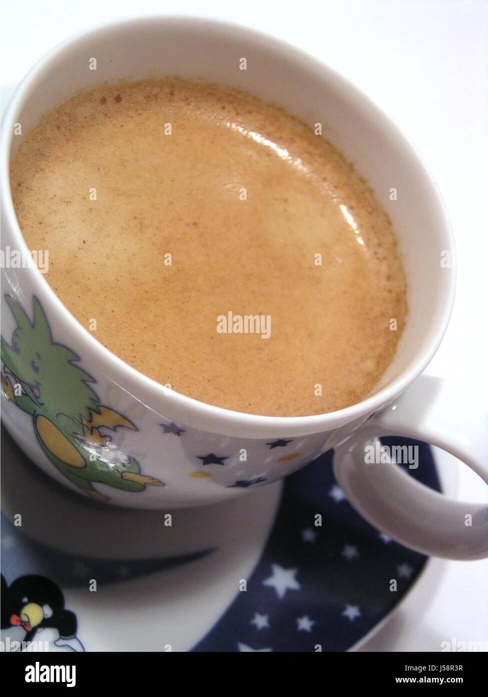 Cup bevande calde forte piattino semiluxury cibo caffè espresso il cibo italiano Foto Stock
