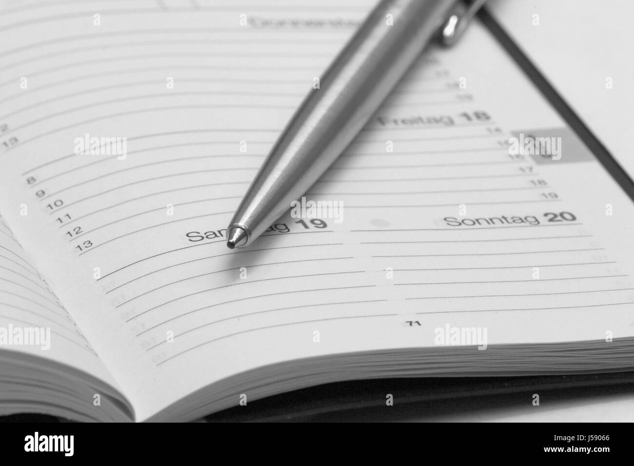 Nota office piano memo vacanze vacanze vacanze swarthy nero Foto Stock