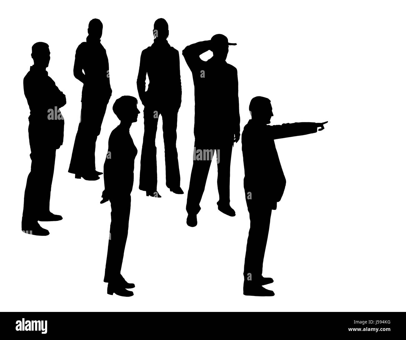 Donna Donne indicare mostrare agli uomini l'uomo nero jetblack swarthy nero profondo vuoto Foto Stock