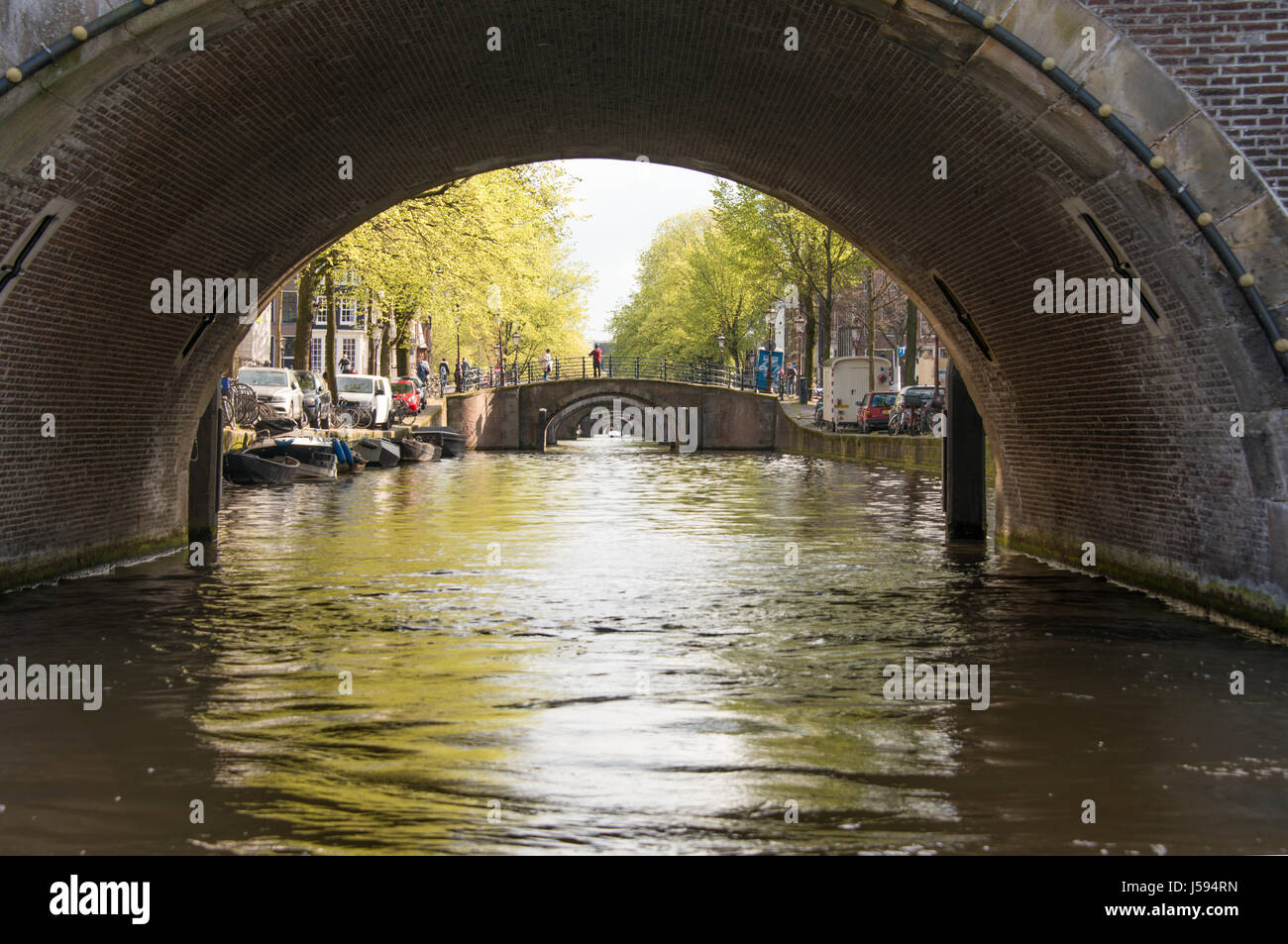 Ponti sui canali di Amsterdam, Olanda Foto Stock