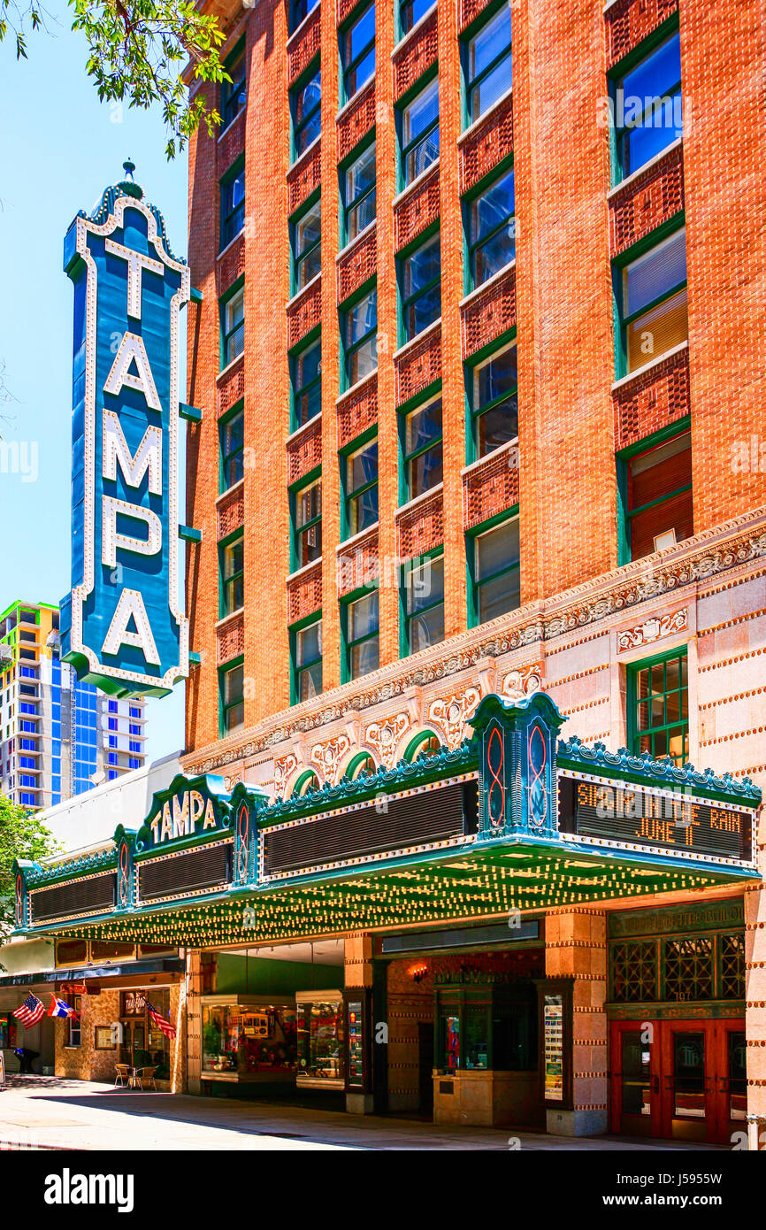 Il teatro di Tampa e edificio per uffici in Franklin Street in questa città della Florida Foto Stock