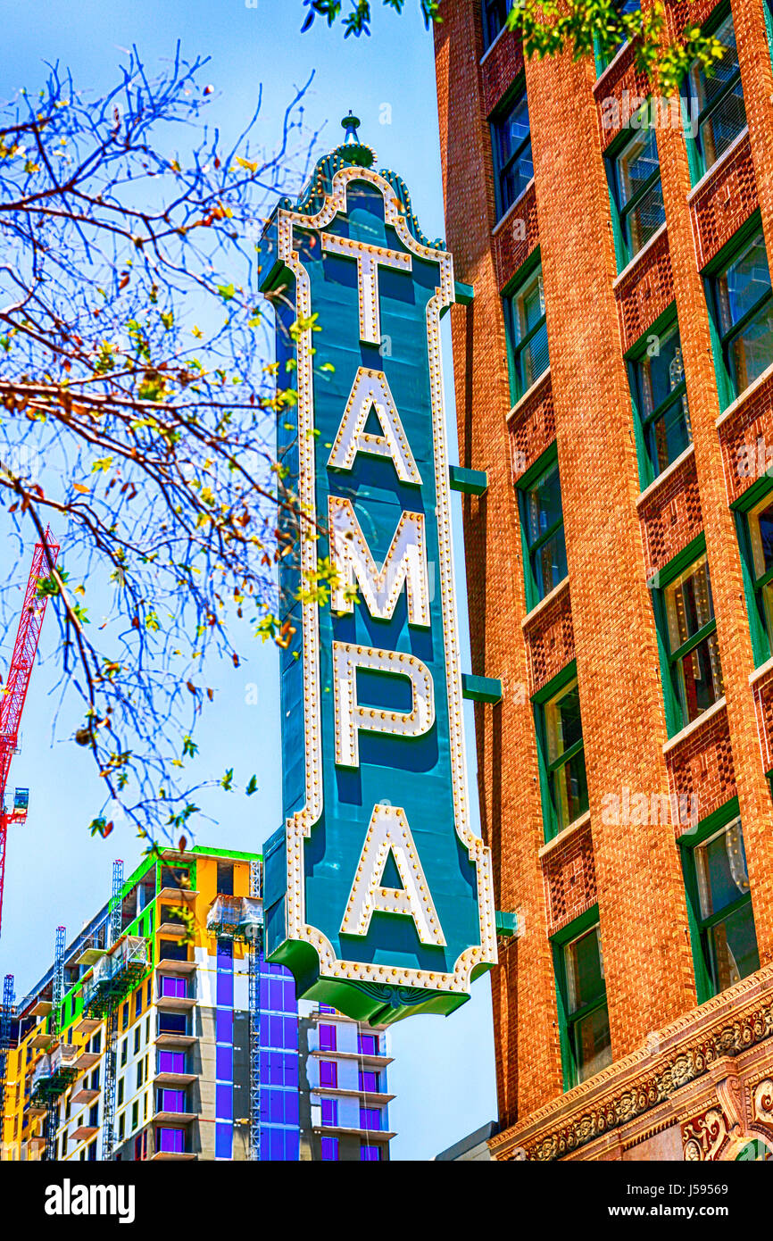 Il teatro di Tampa e edificio per uffici in Franklin Street in questa città della Florida Foto Stock