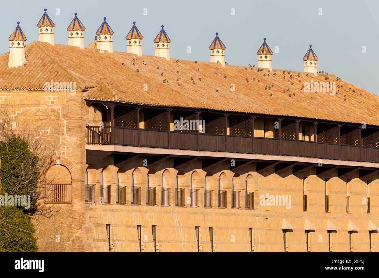 Parador de Carmona hotel, un ex alcazar moresco (castello), la città di Carmona, provincia di Siviglia, Spagna Foto Stock