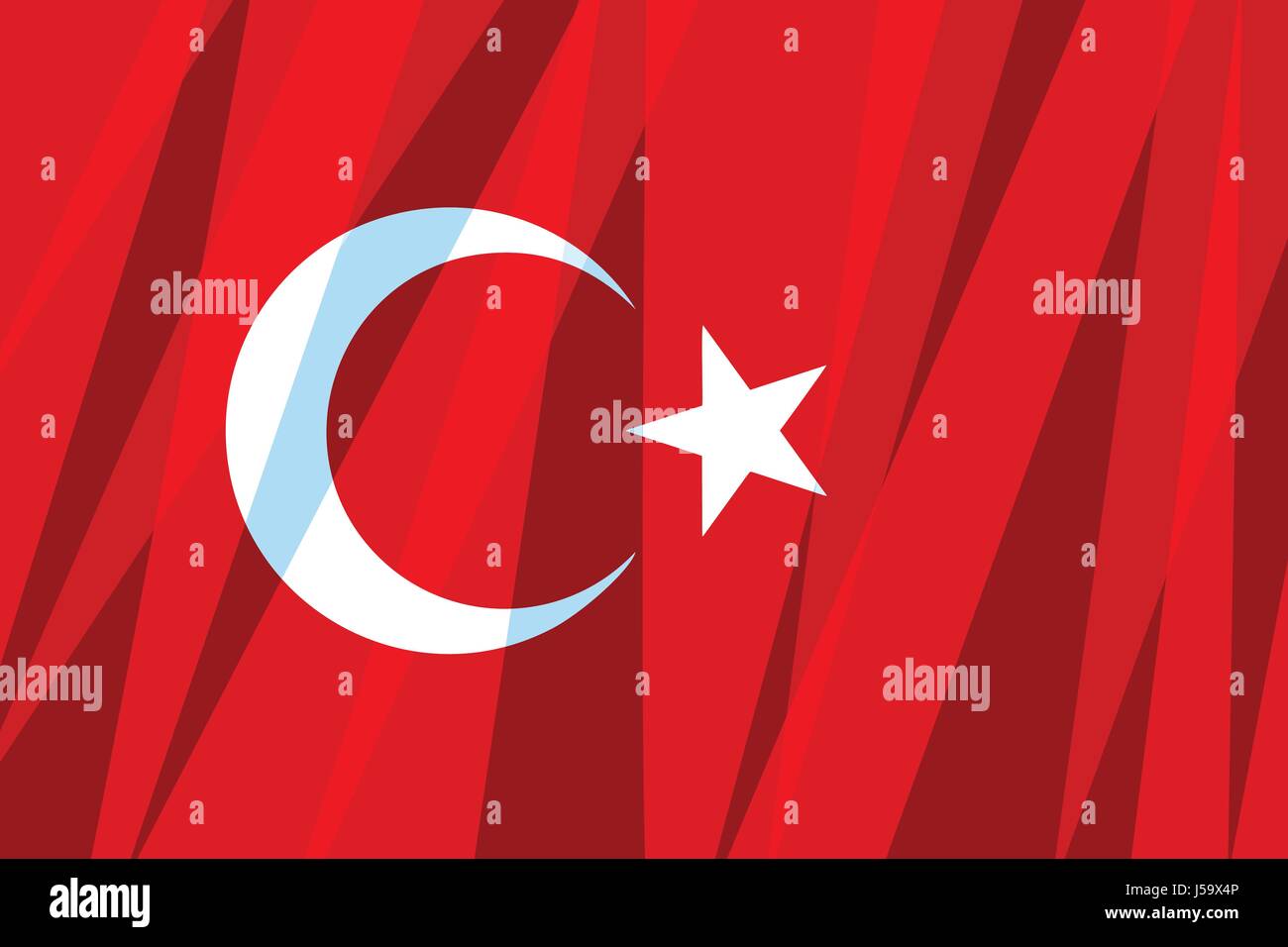 Bandiera della Turchia Illustrazione Vettoriale