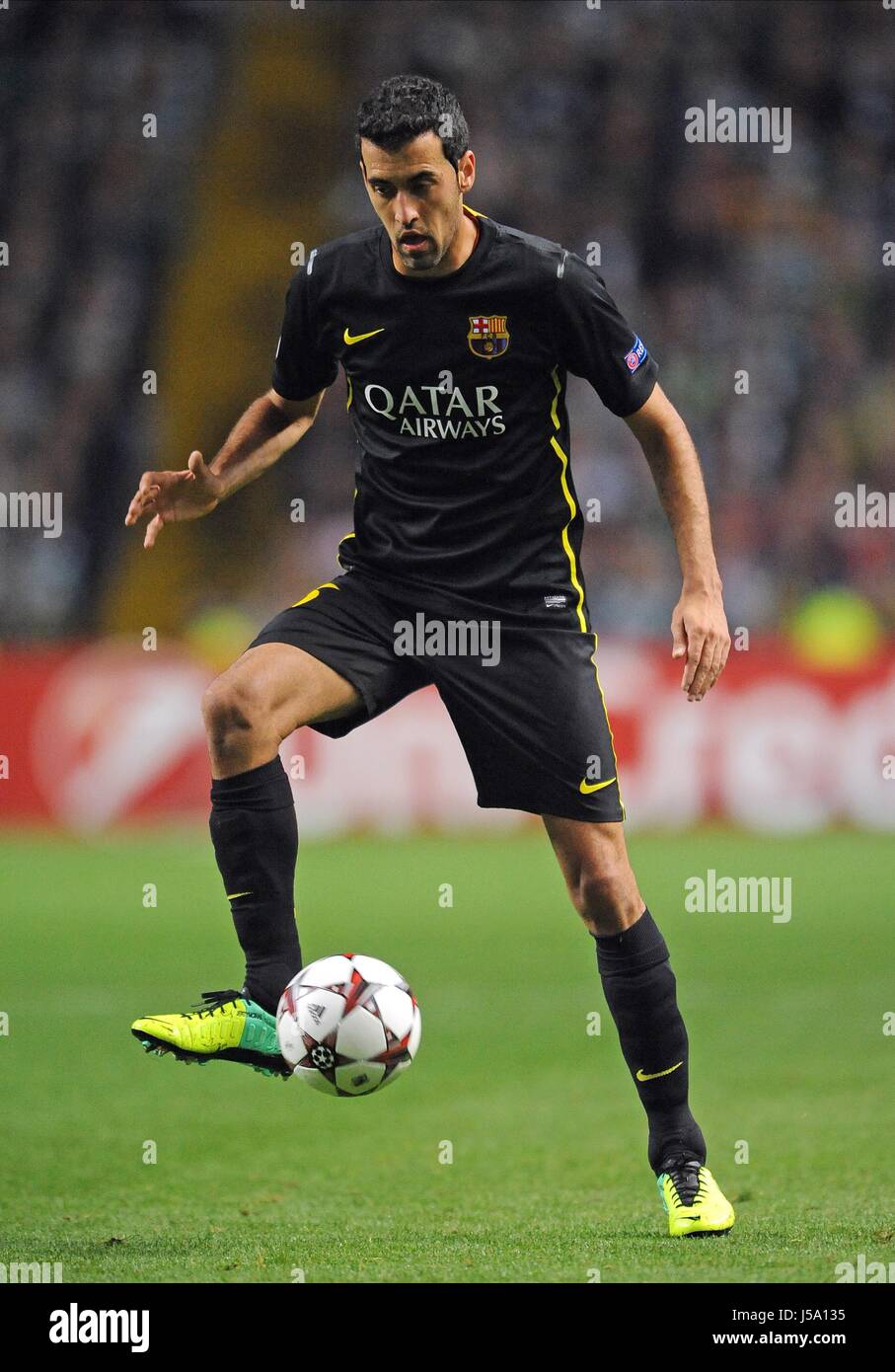 SERGIO BUSQUETS Barcellona FC CELTIC PARK GLASGOW Scozia 01 Ottobre 2013 Foto Stock