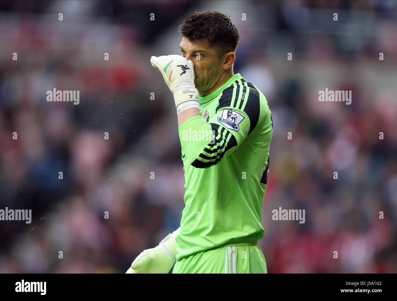 KEIREN WESTWOOD SUNDERLAND FC SUNDERLAND FC STADIO DELLA LUCE SUNDERLAND INGHILTERRA 05 Ottobre 2013 Foto Stock