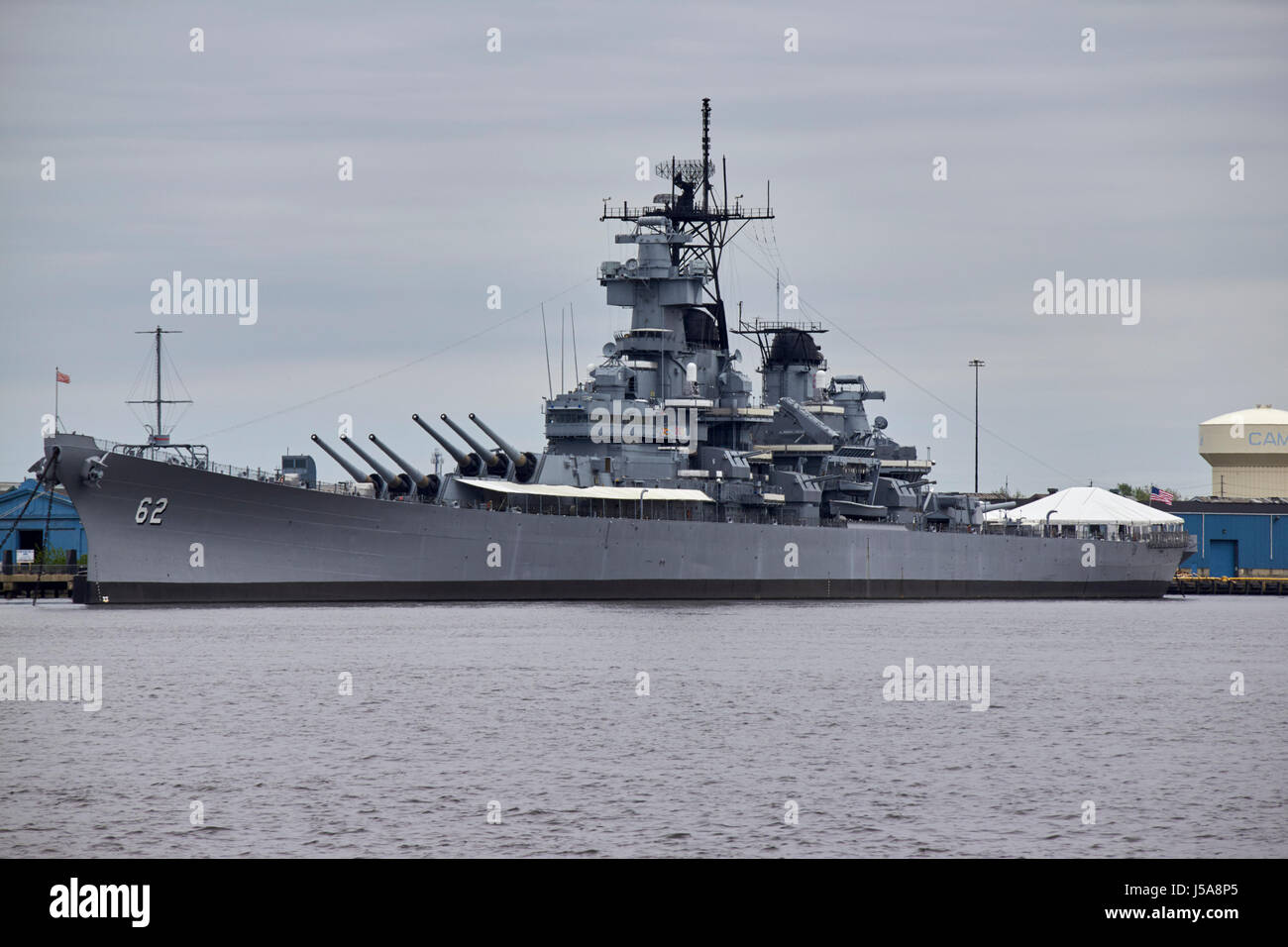 Uss new jersey corazzata camden USA Foto Stock