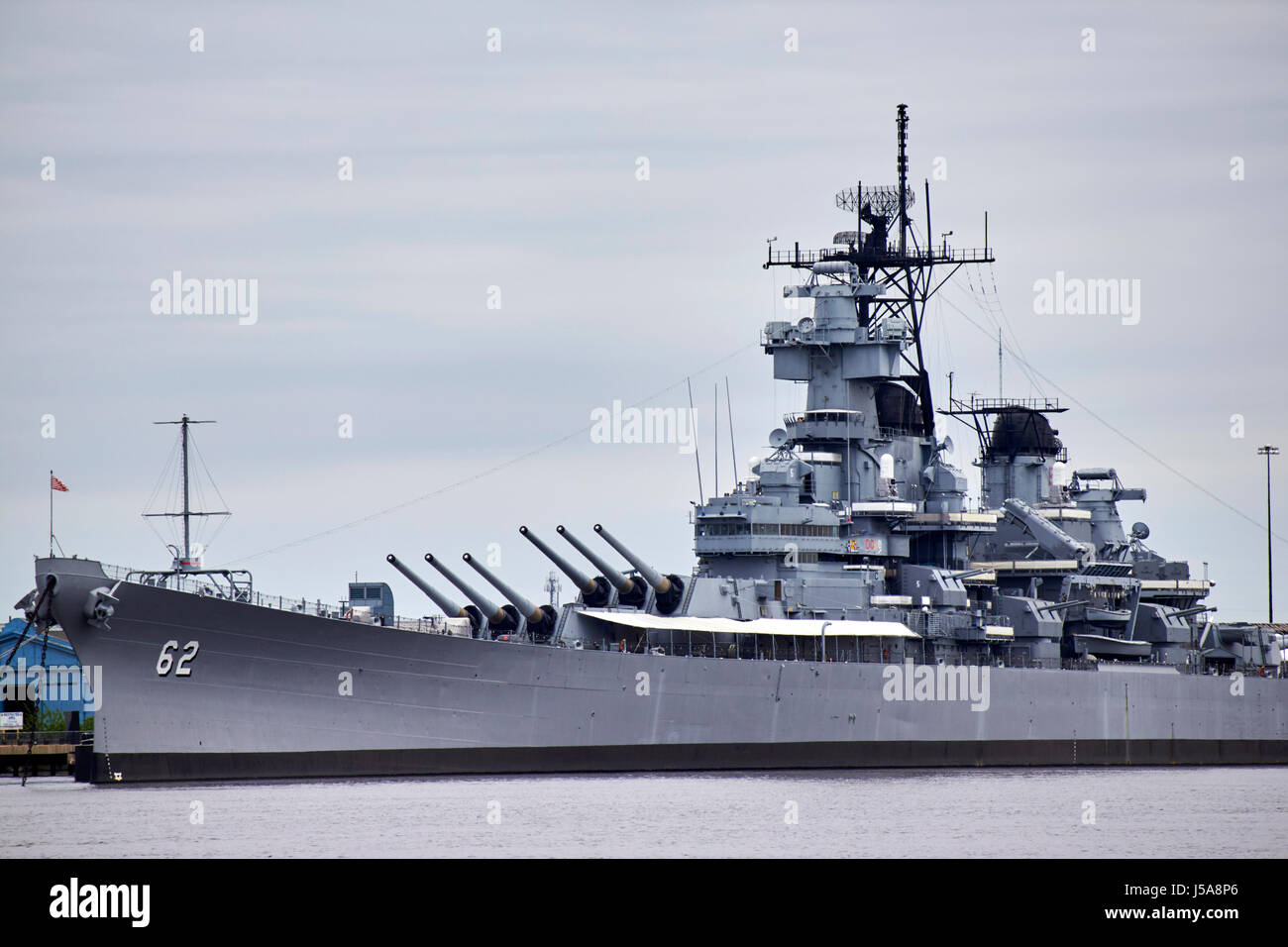 Uss new jersey corazzata camden USA Foto Stock