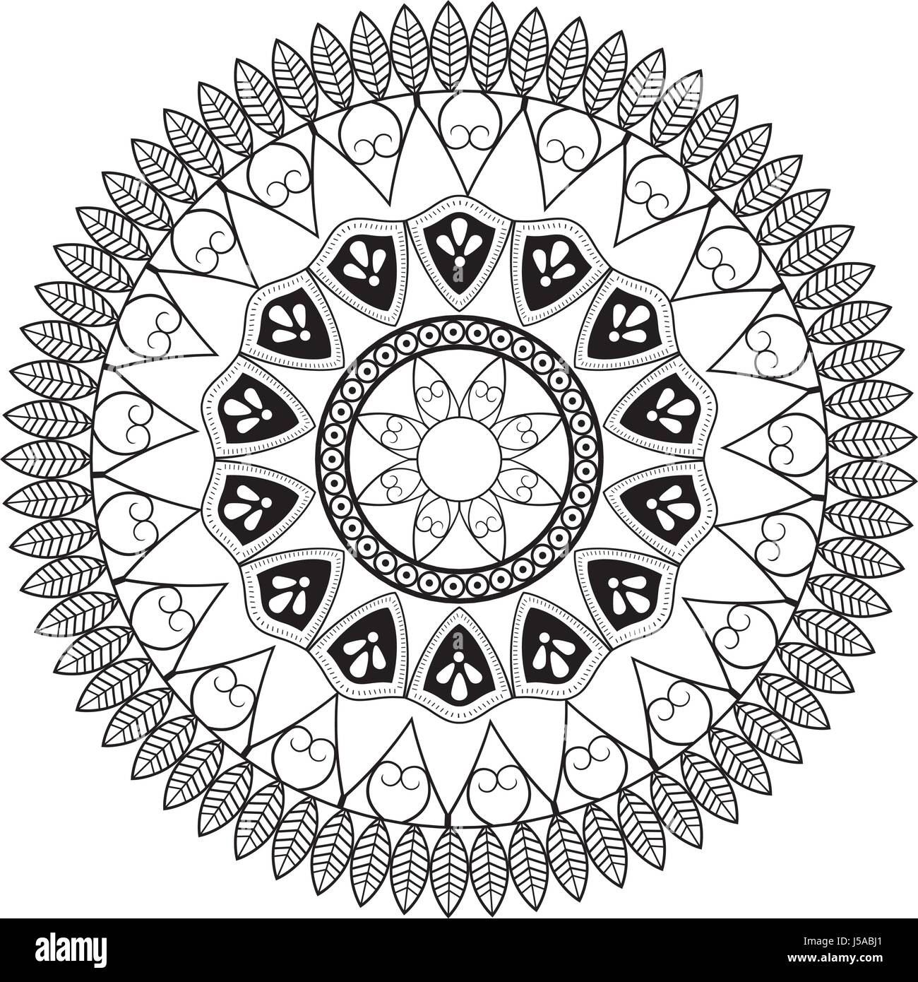 Mandala decorazione vintage classic design circolare Illustrazione Vettoriale