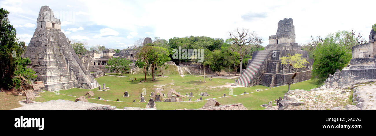Tempio della città della città foresta vergine america centrale guatemala jungle pyramid rovina Foto Stock