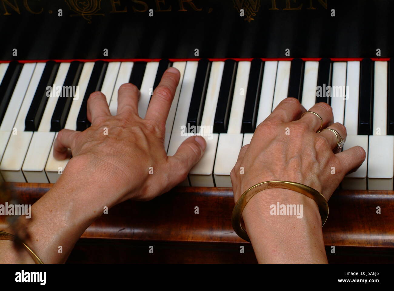 Toccato il pianoforte,musica,tastiera Foto Stock