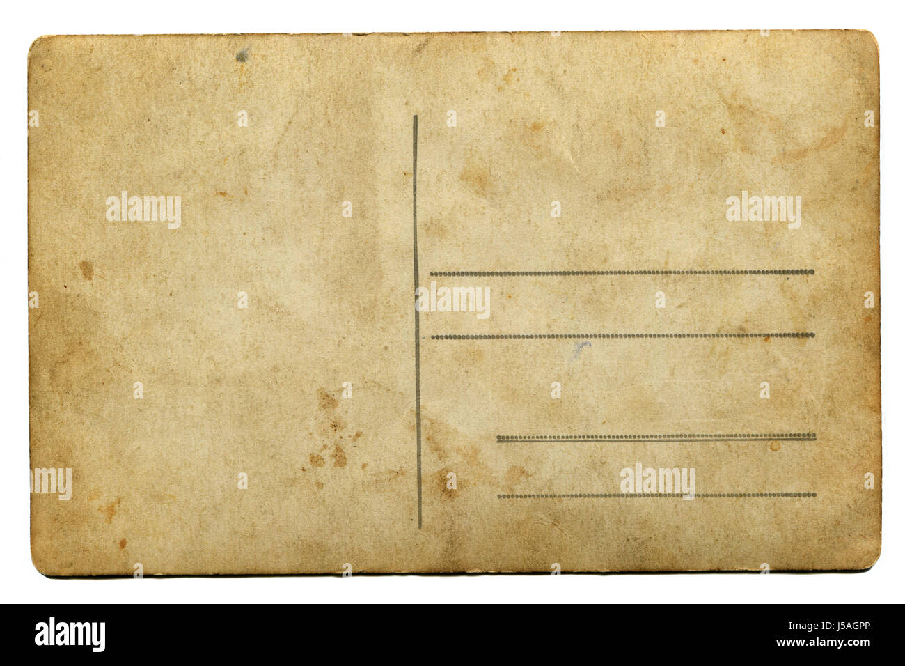 Weathered carta utile come sfondo. Vintage invecchiamento della carta con abbondanza di spazio copia di testo o di immagine. Isolato su bianco Foto Stock