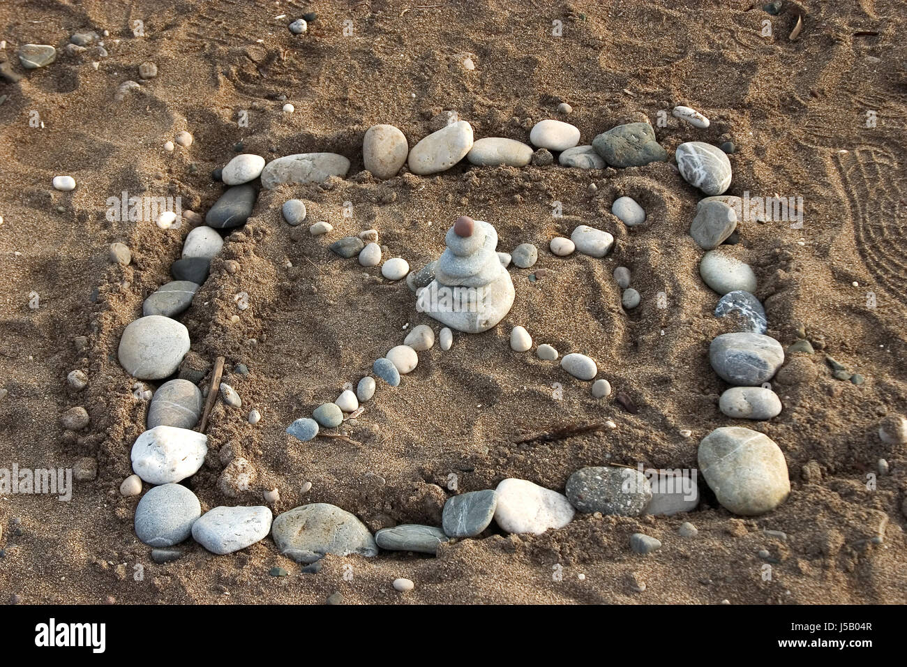 arte della spiaggia Foto Stock