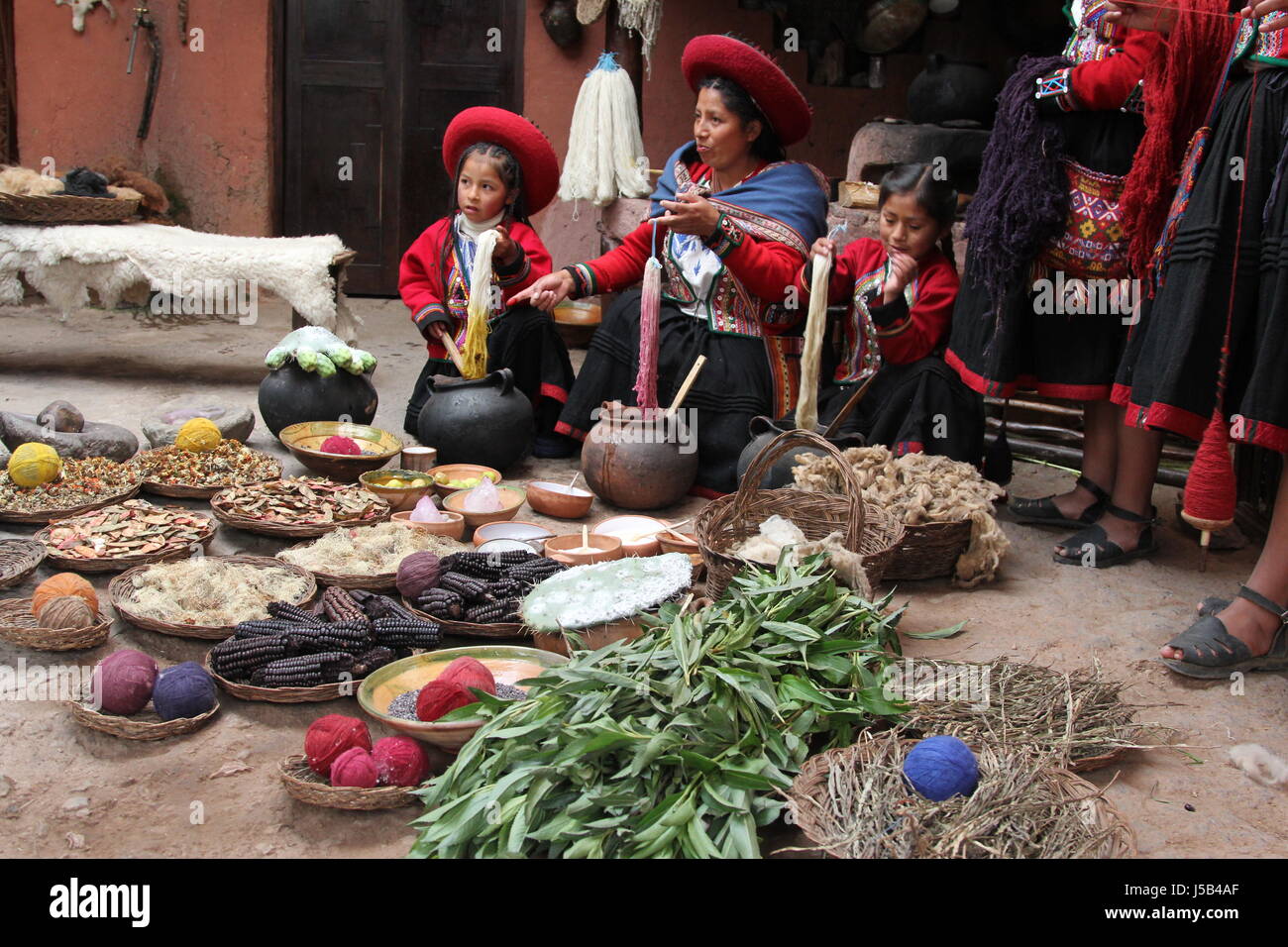 Rendendo tessile in Perù Foto Stock