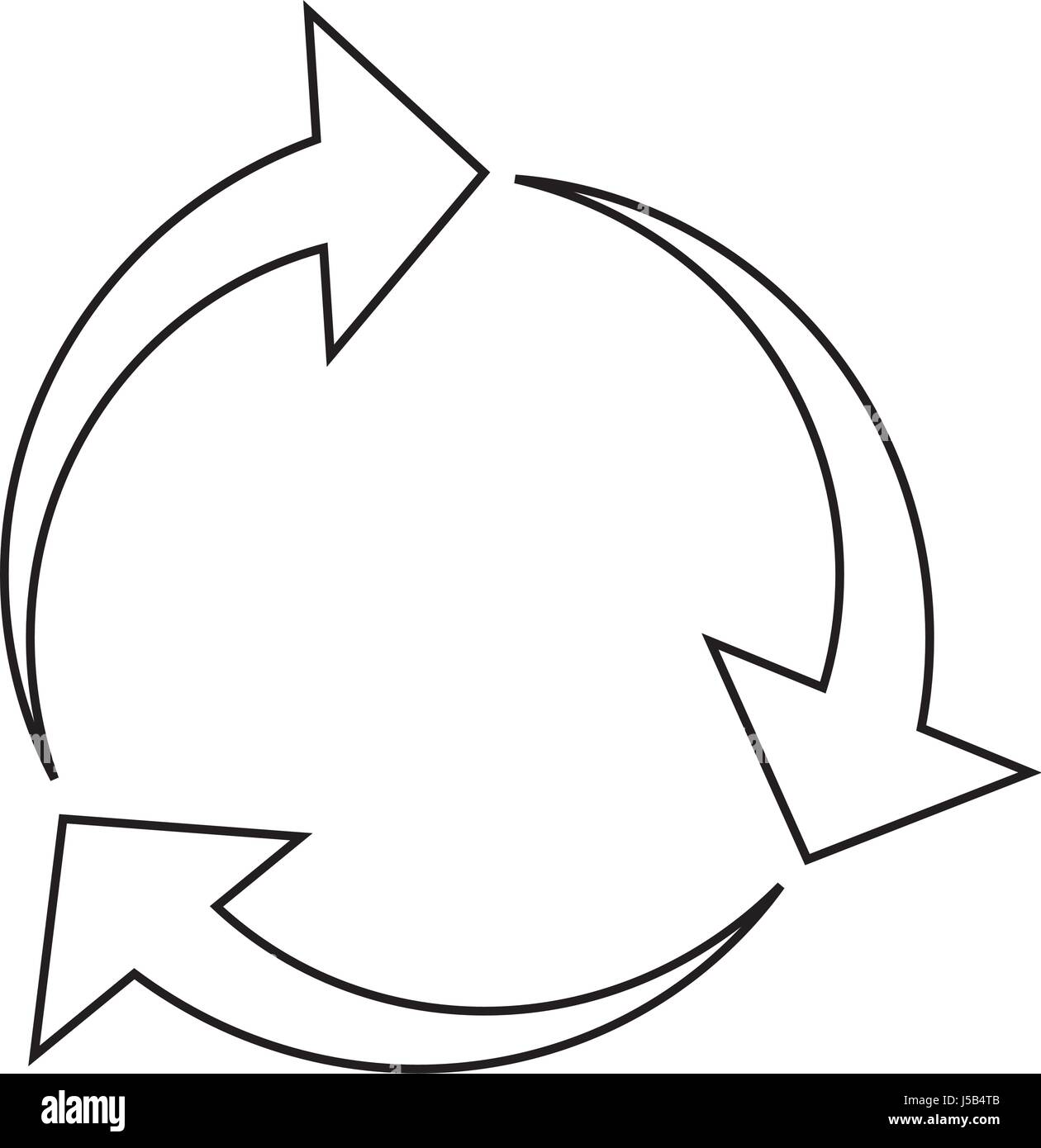 Circolare icona frecce Illustrazione Vettoriale