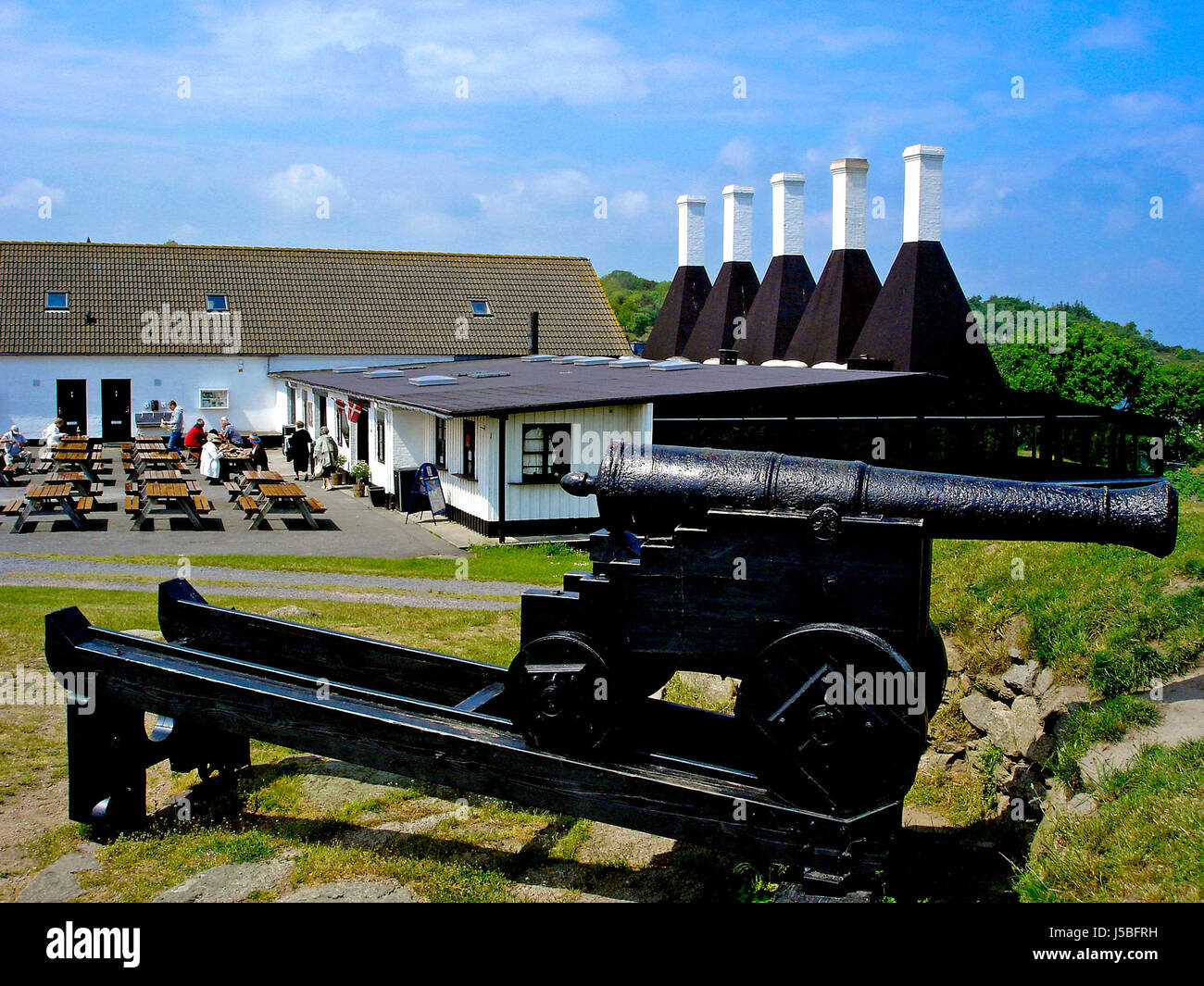 Il cannone e smokehouse Foto Stock