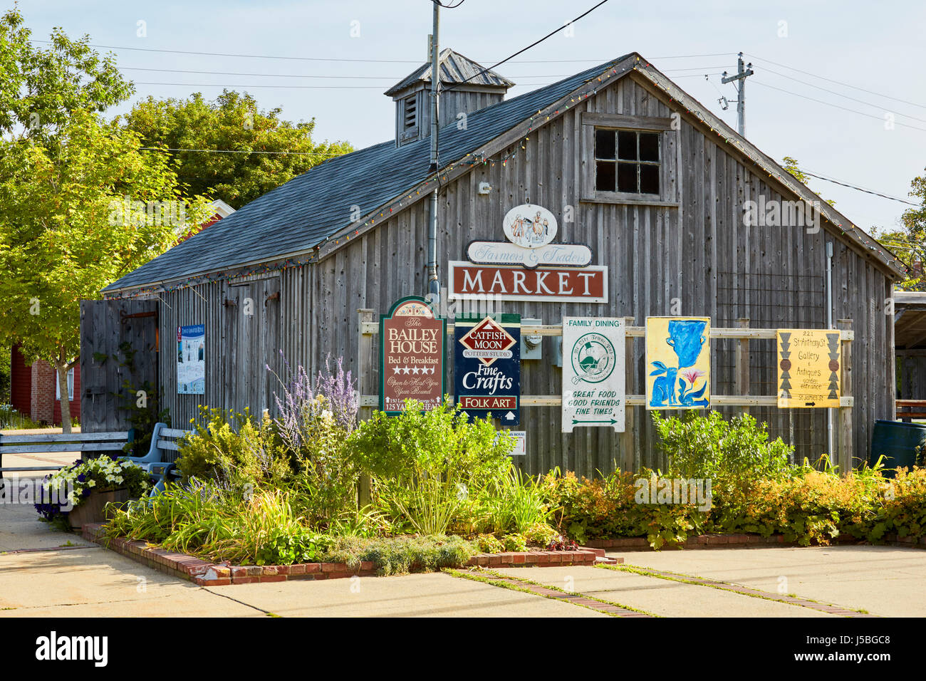 Gli agricoltori e gli operatori di mercato, Annapolis Royal Nova Scotia, Canada Foto Stock