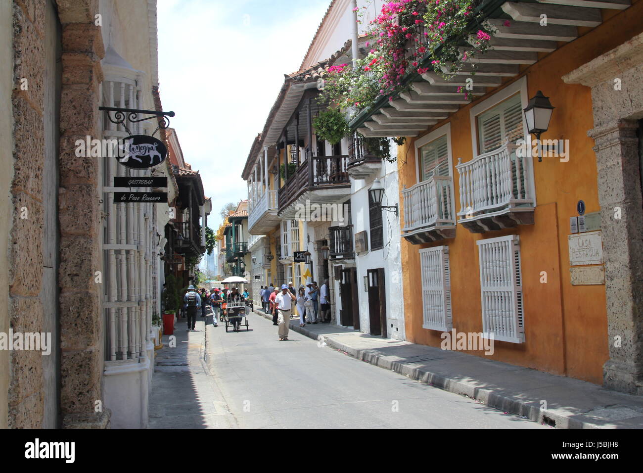 Strade di Cartagena Foto Stock