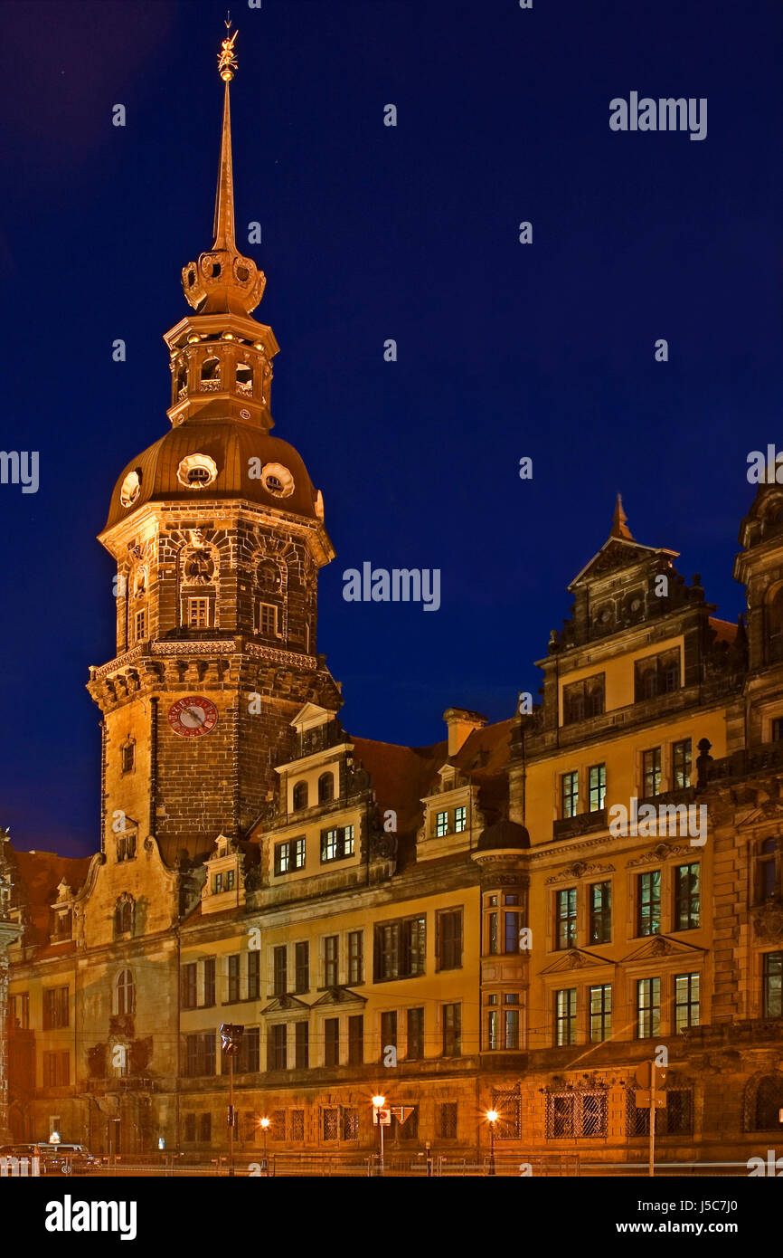 Storia di Dresda barocco arte-storia repubblica federale di Germania Germania theaterplatz Foto Stock