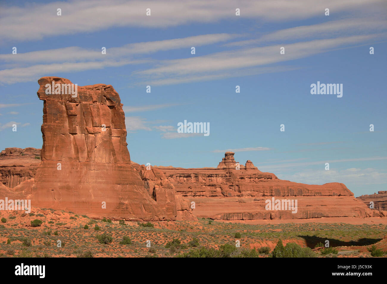 Parco,Stati Uniti d'America,rock,pecore,l'america,arenaria,national,rosso,archi,pecore,Utah Foto Stock