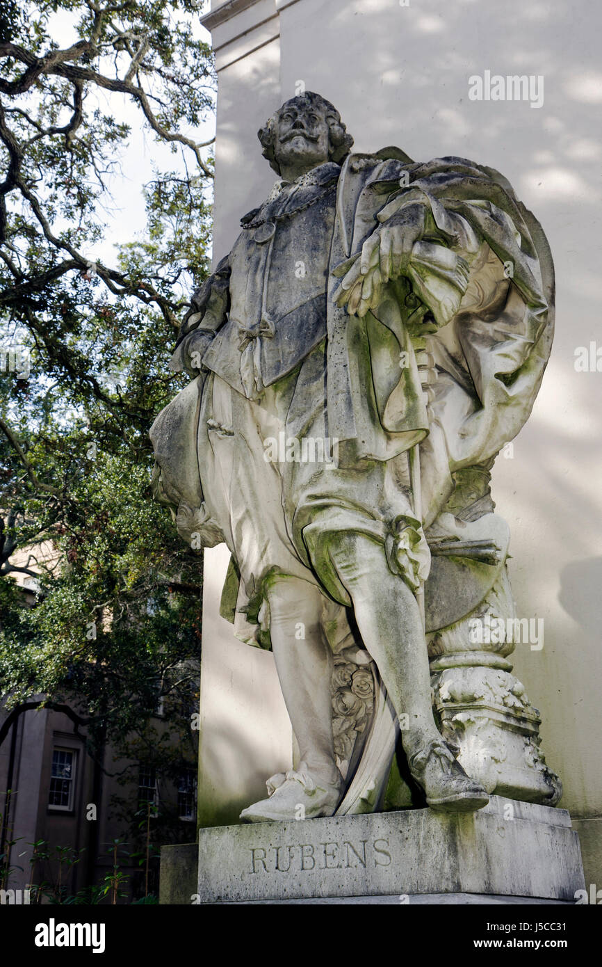 Georgia Savannah, Savannah Historic District, Telfair Square, Telfair Academy of Arts & Sciences, museo, statua, Peter Paul Rubens, 1577 1640, fiammingo, vernice Foto Stock