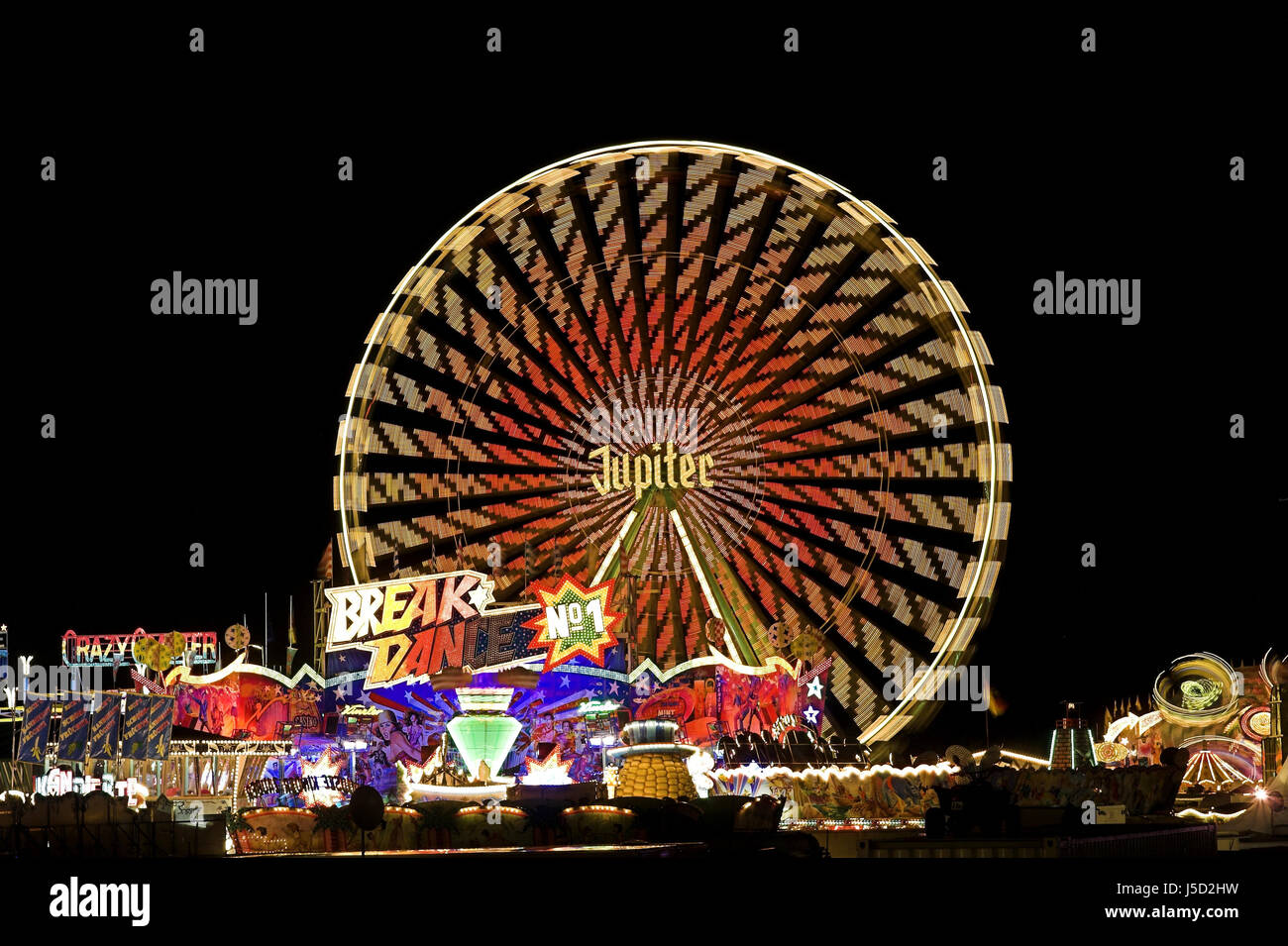 Reno notte fotografia fuss estate summerly folk festival ruota Ferris Wheel Foto Stock