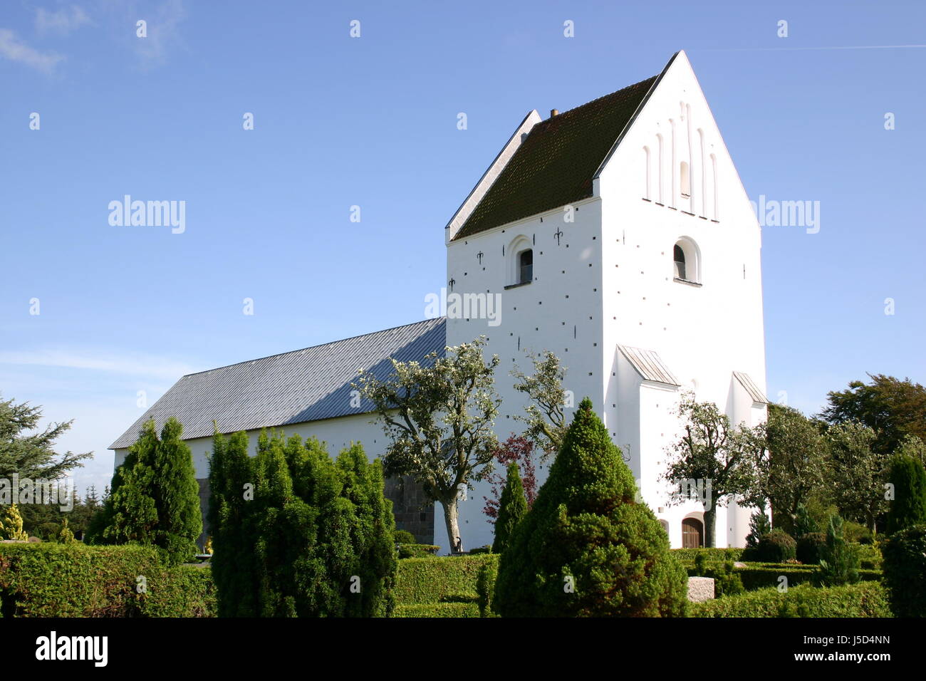Chiesa vuota caucasica europea Danimarca sacrale comunità ecclesiastica village Foto Stock