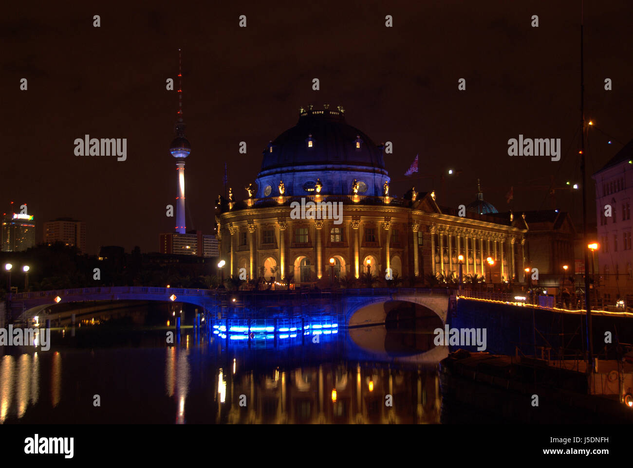 Notte notturna museo di Berlino Germania Repubblica federale tedesca capitale Foto Stock