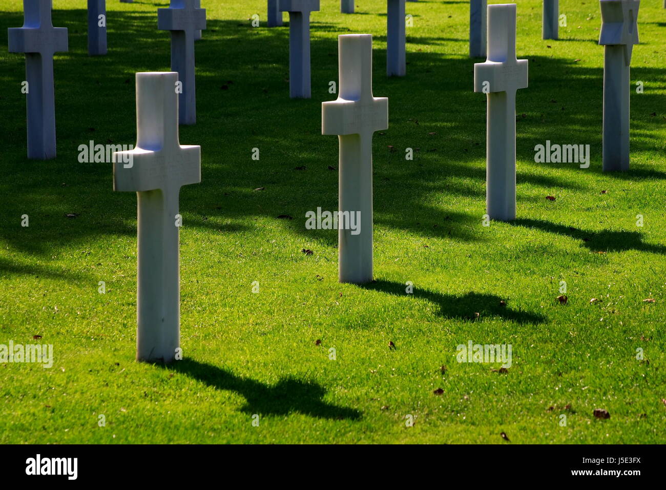 Noi cimitero militare di colleville sur mer Foto Stock