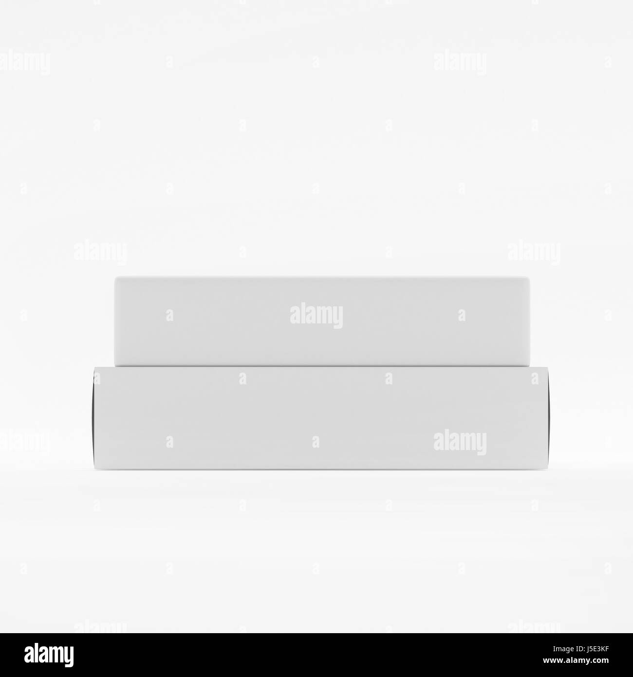 Sapone vuota & Confezione modello Mock-Up isolato su sfondo bianco Foto Stock