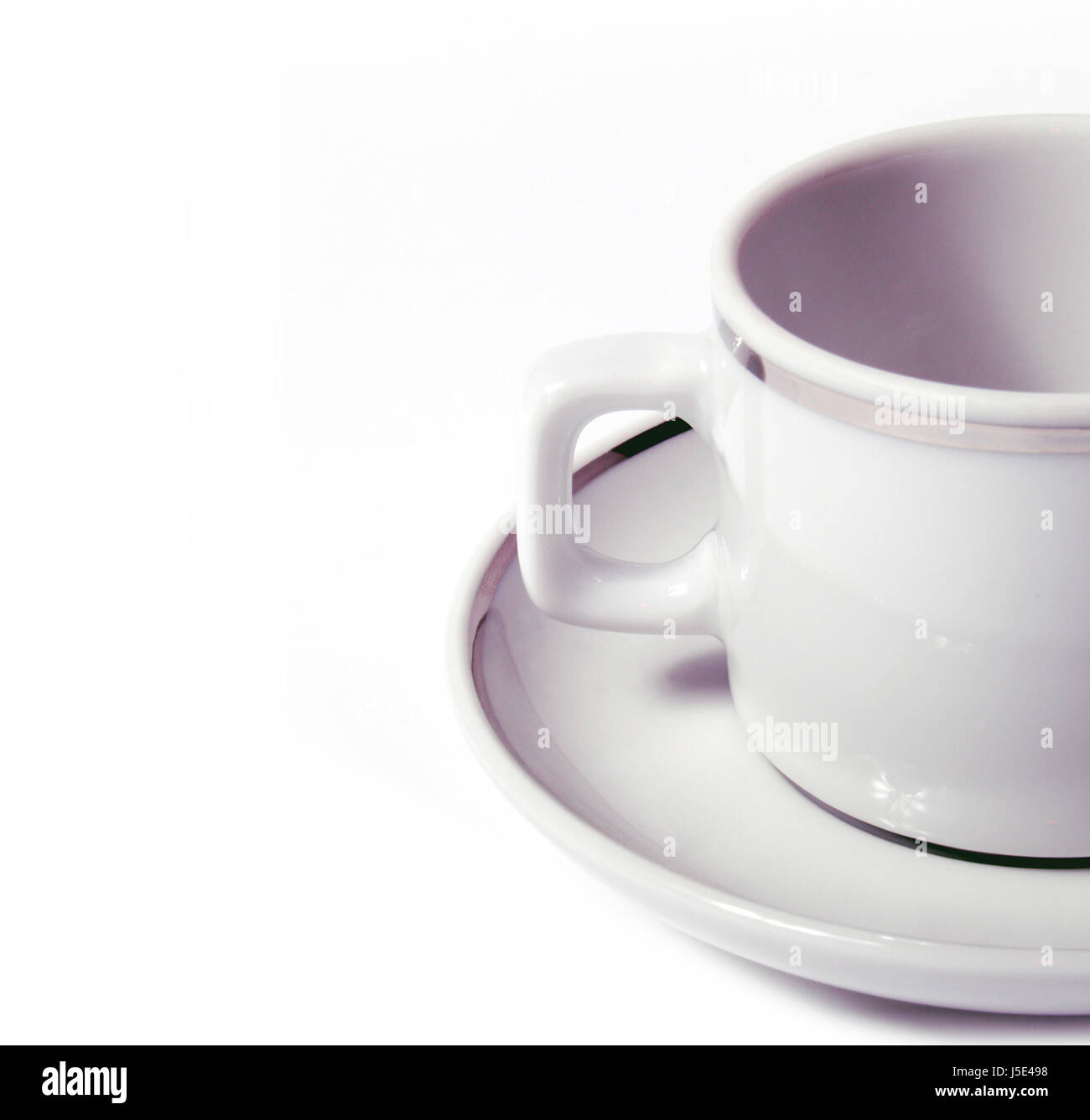Cafe tazza piattino tazze cina maniglia edge design formazione di sagomatura del modello di forma Foto Stock